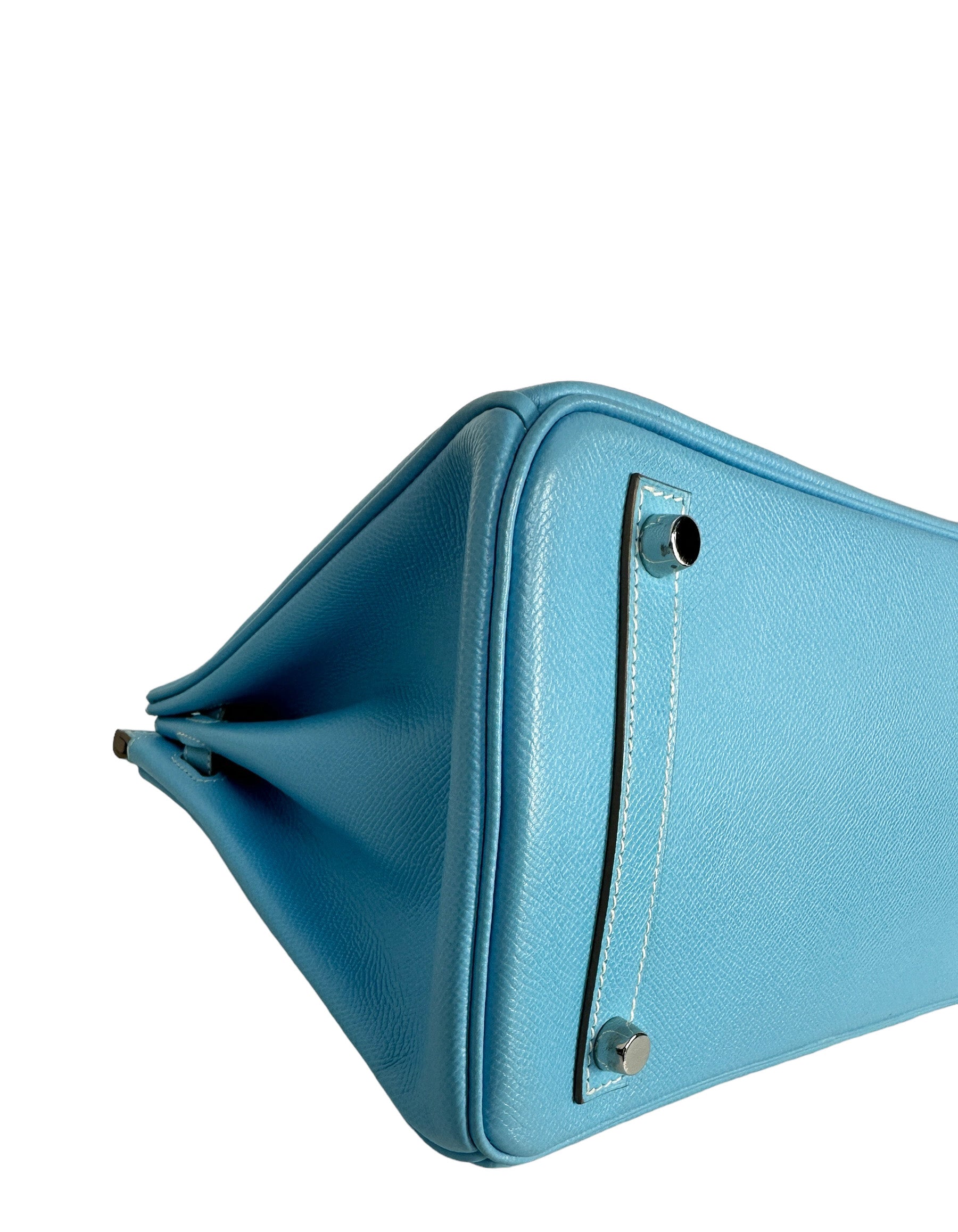 Hermes Blue Celeste/ Mykonos Epsom Leather 30cm Candy Birkin Bag PHW