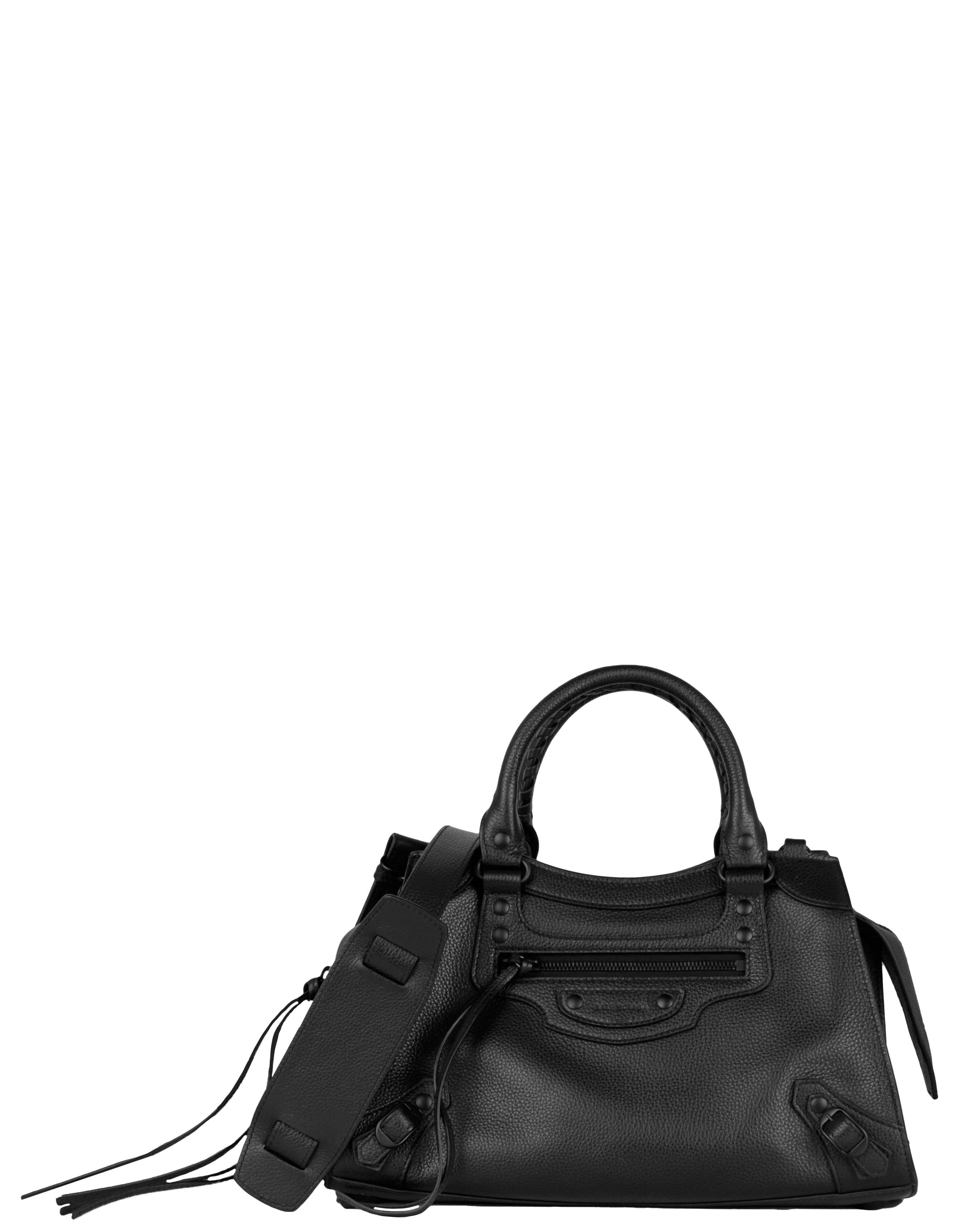 Balenciaga Black Grained Calfskin Neo Classic Hardware S City Crossbody Bag