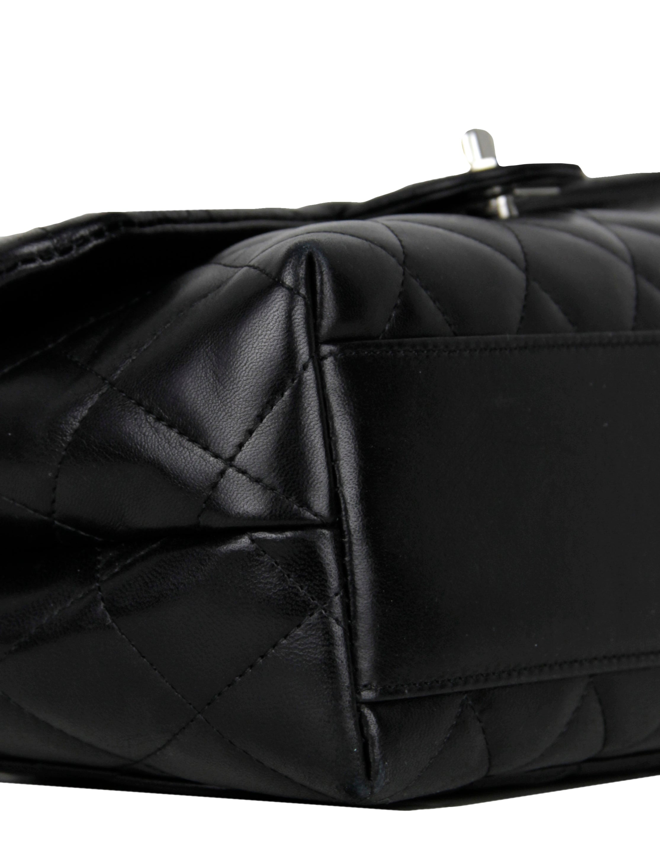Chanel Black Lambskin Leather Kelly Style Classic Bag