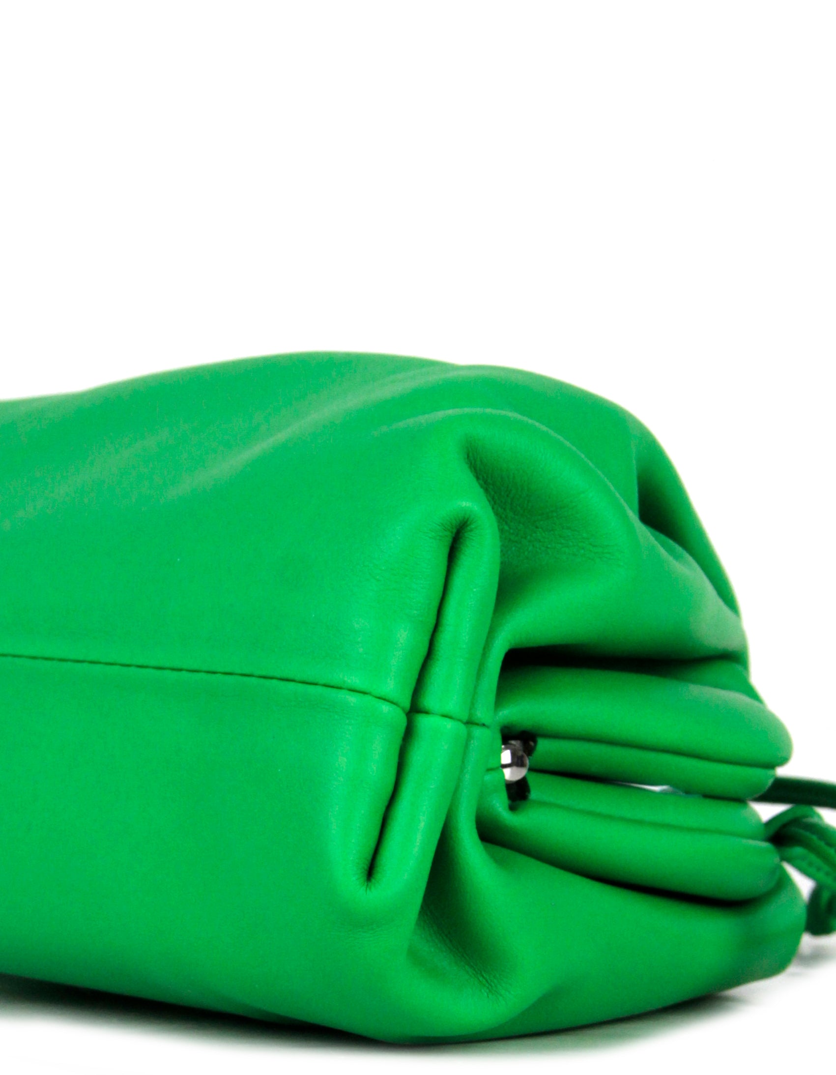 Bottega Veneta Parakeet Green Butter Leather The Mini Pouch Crossbody Bag