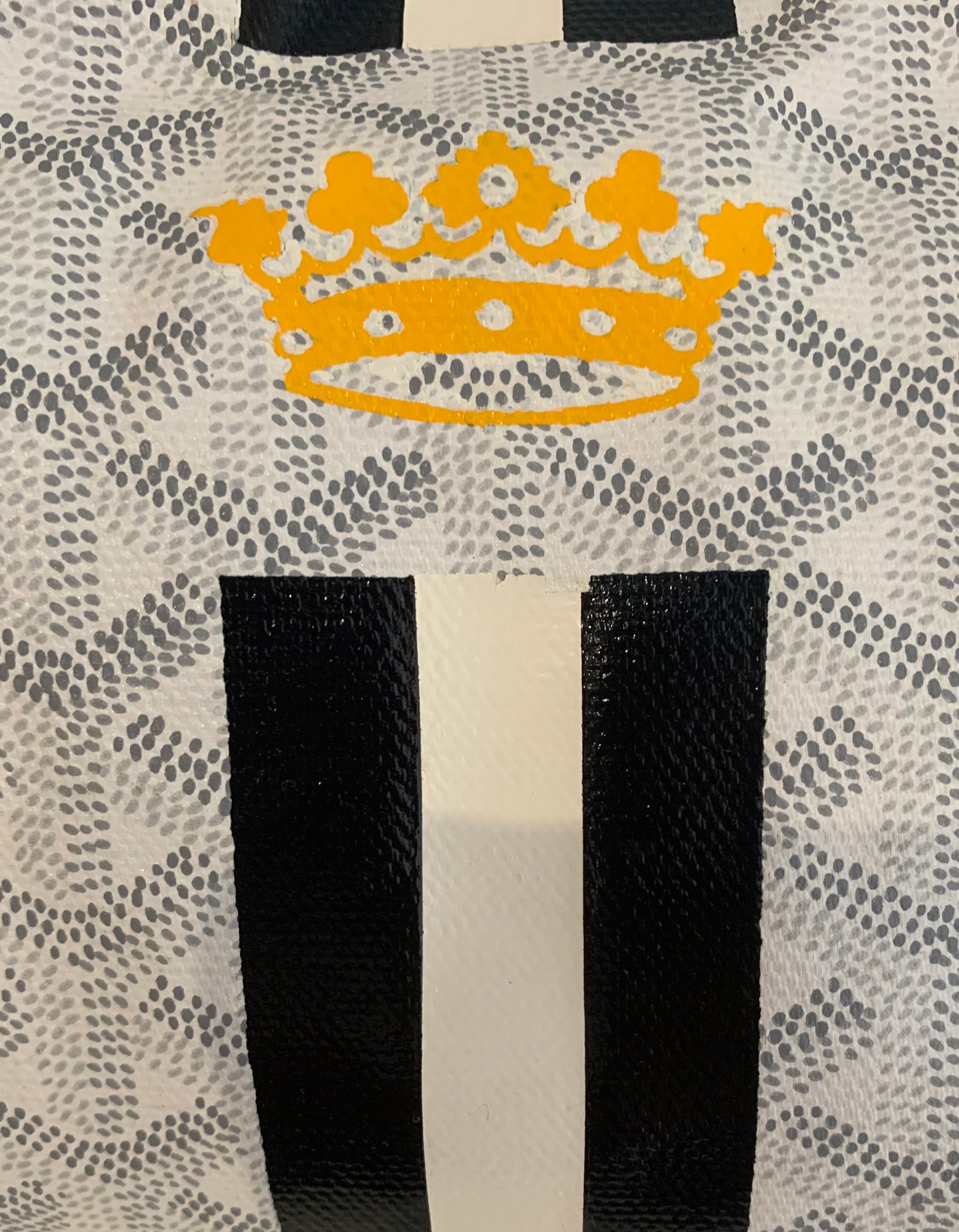 Goyard COLLECTORS White Goyardine Saint Louis PM Tote w/ Stripe & Crown