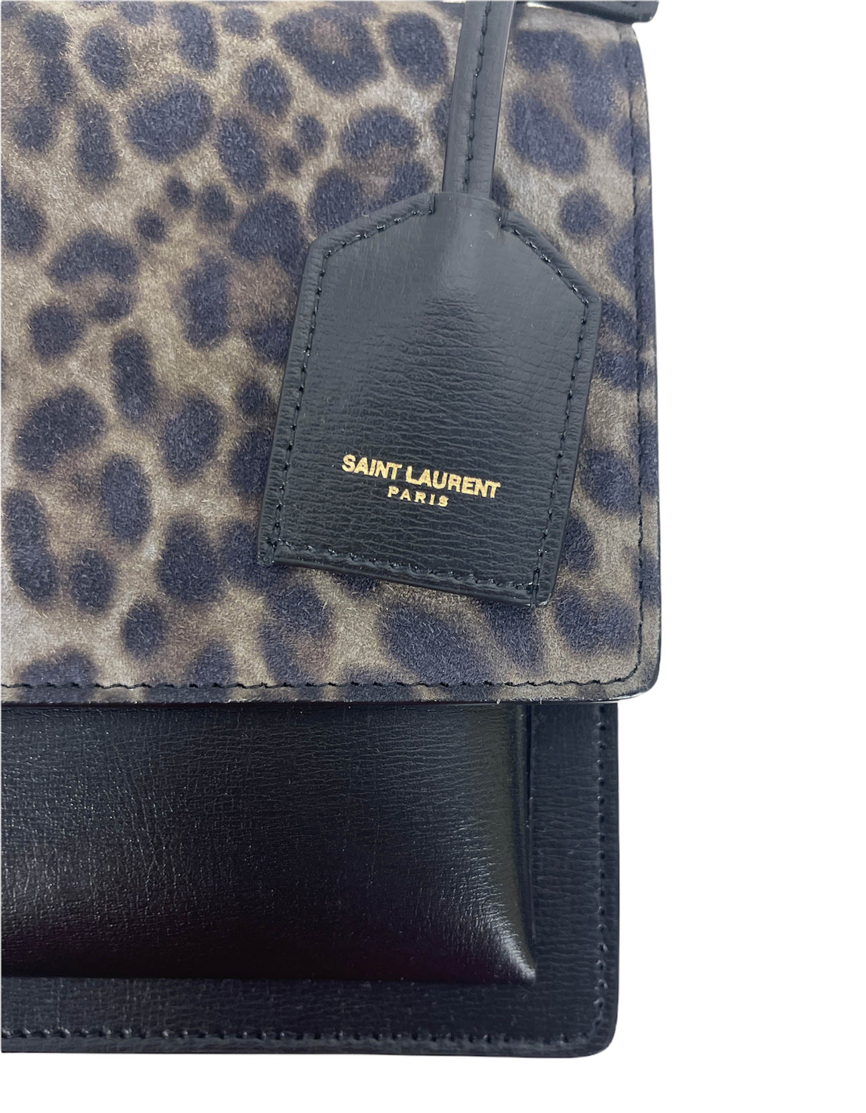 Saint Laurent Medium Sunset Leopard Print Shoulder Bag