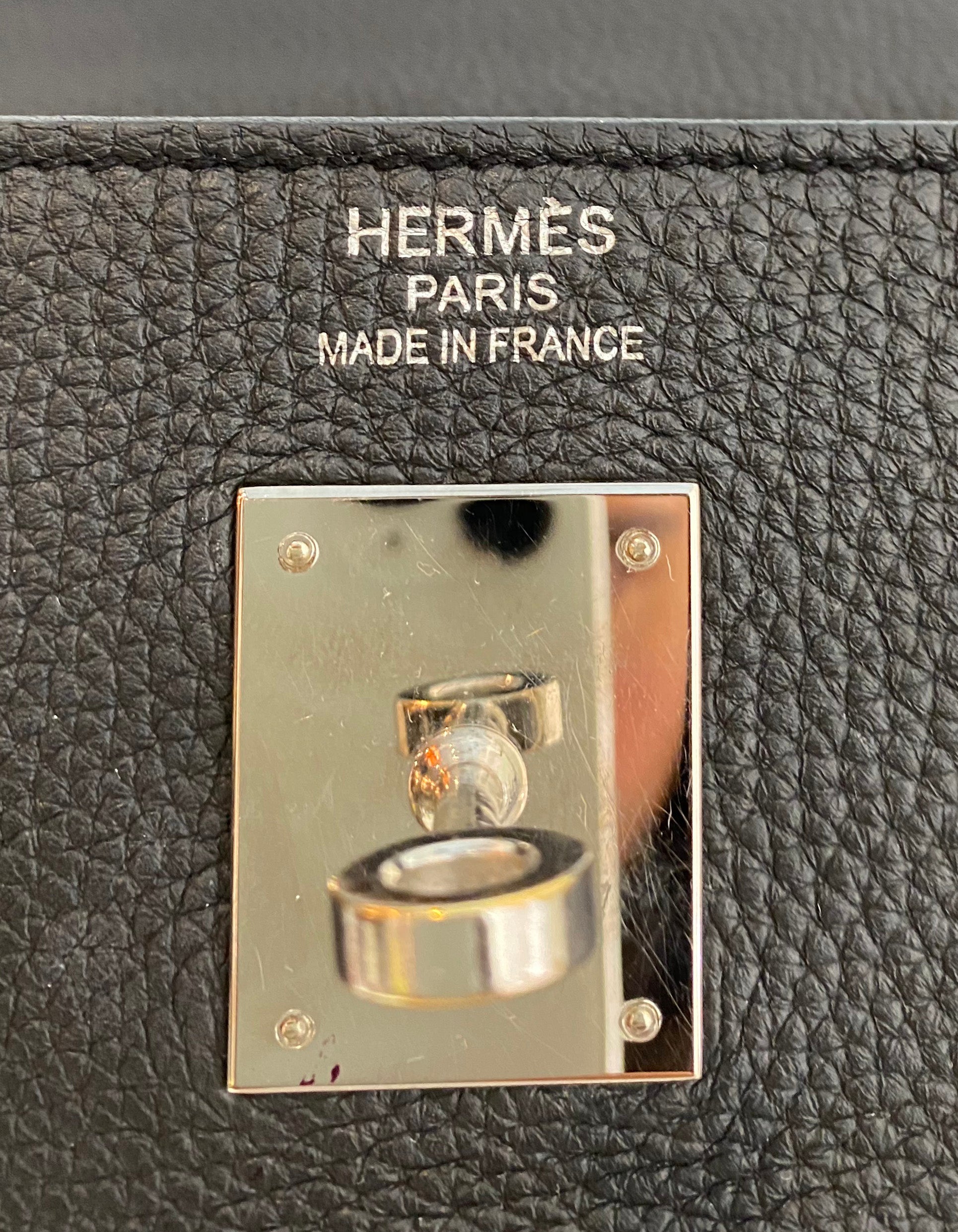 Hermes 35cm Black Togo Leather Kelly Bag PHW