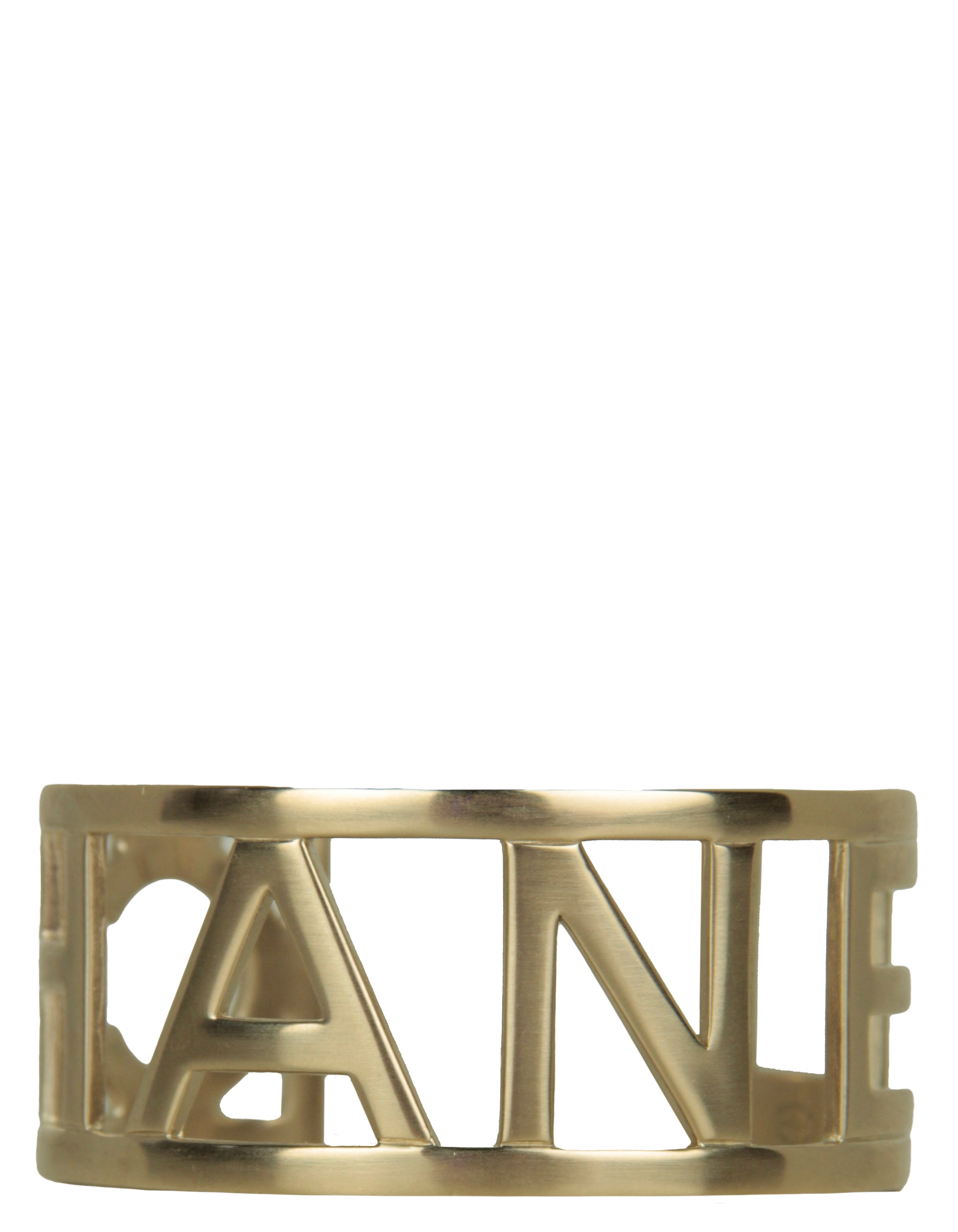 Chanel Pale Goldtone Cutout Cuff Bracelet