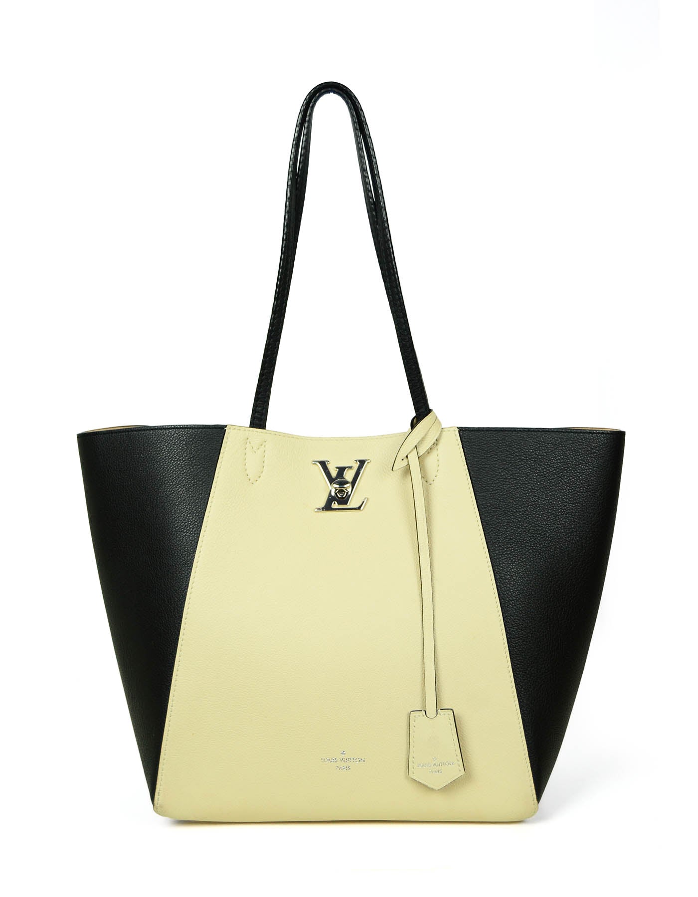 Louis Vuitton Black/Beige Bicolor Lockme Cabas Tote Bag