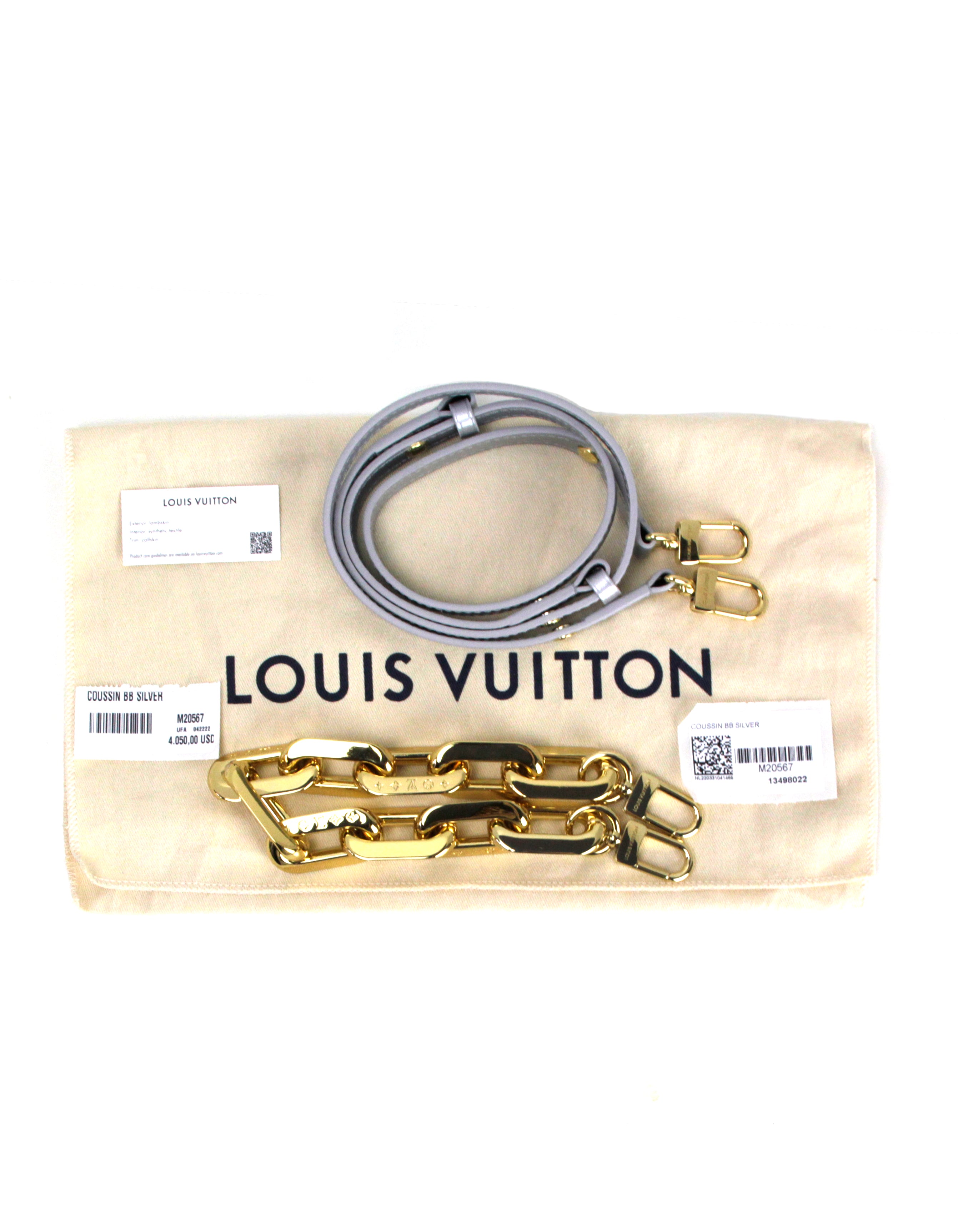 Louis Vuitton Silver Embossed Monogram Coussin BB Crossbody Bag