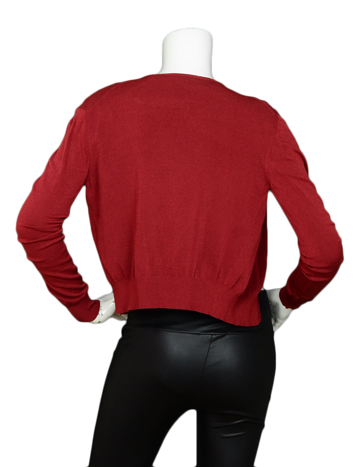 Alaia Rust Viscose Two-piece Sweater Set sz M