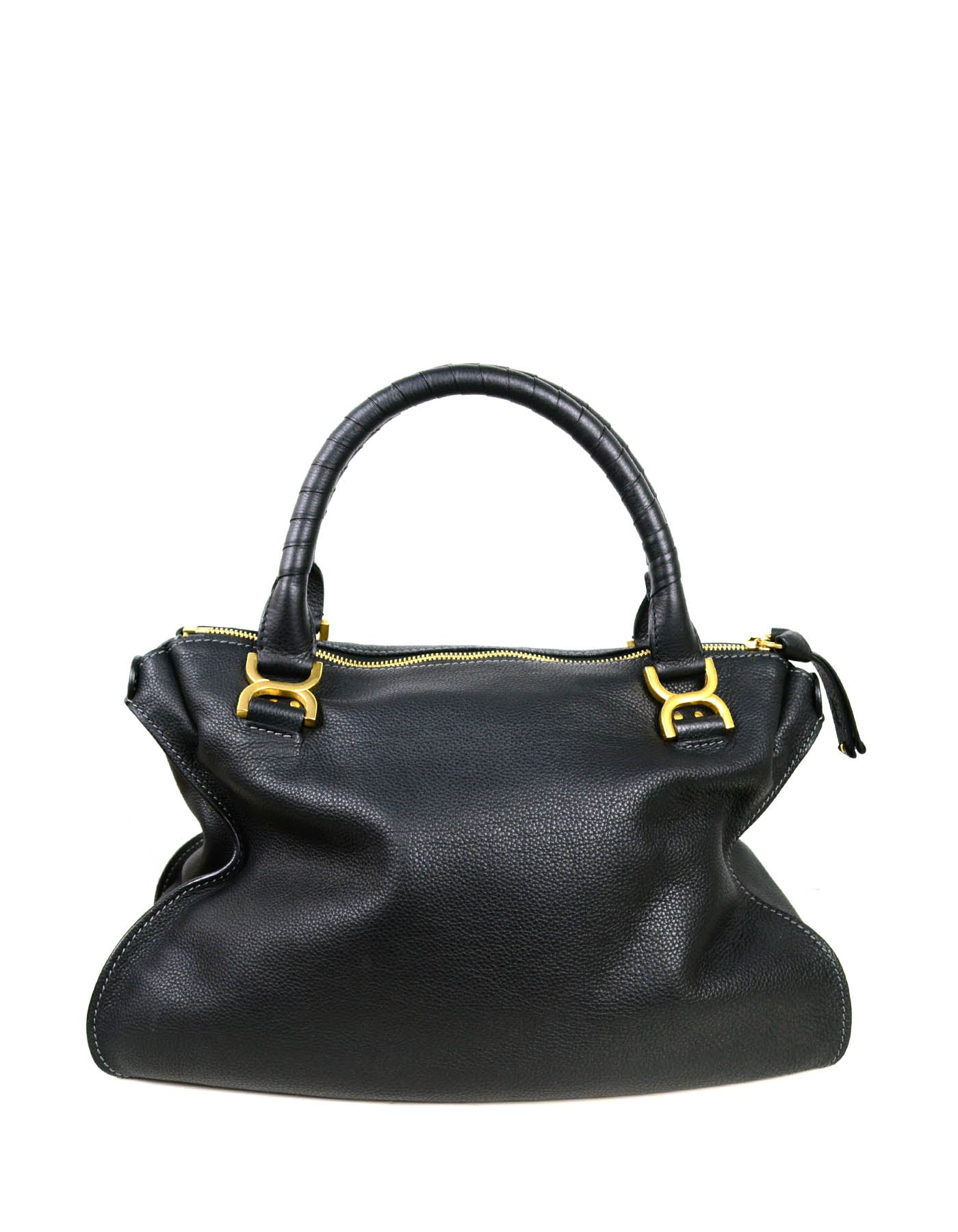 Chloe Black Leather Large Marcie Bag