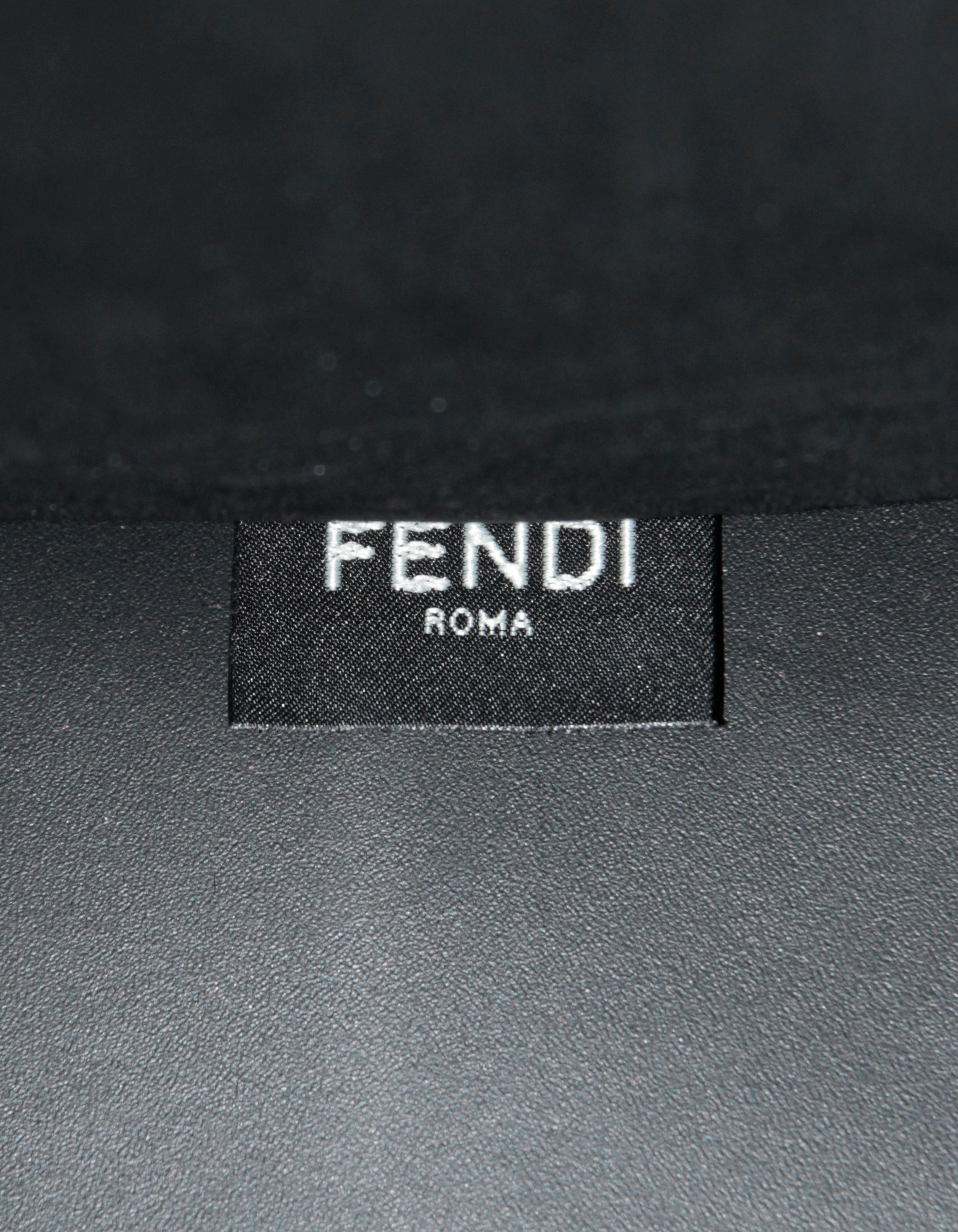 Fendi Black Leather Medium Fendi Sunshine Shopper Tote Bag