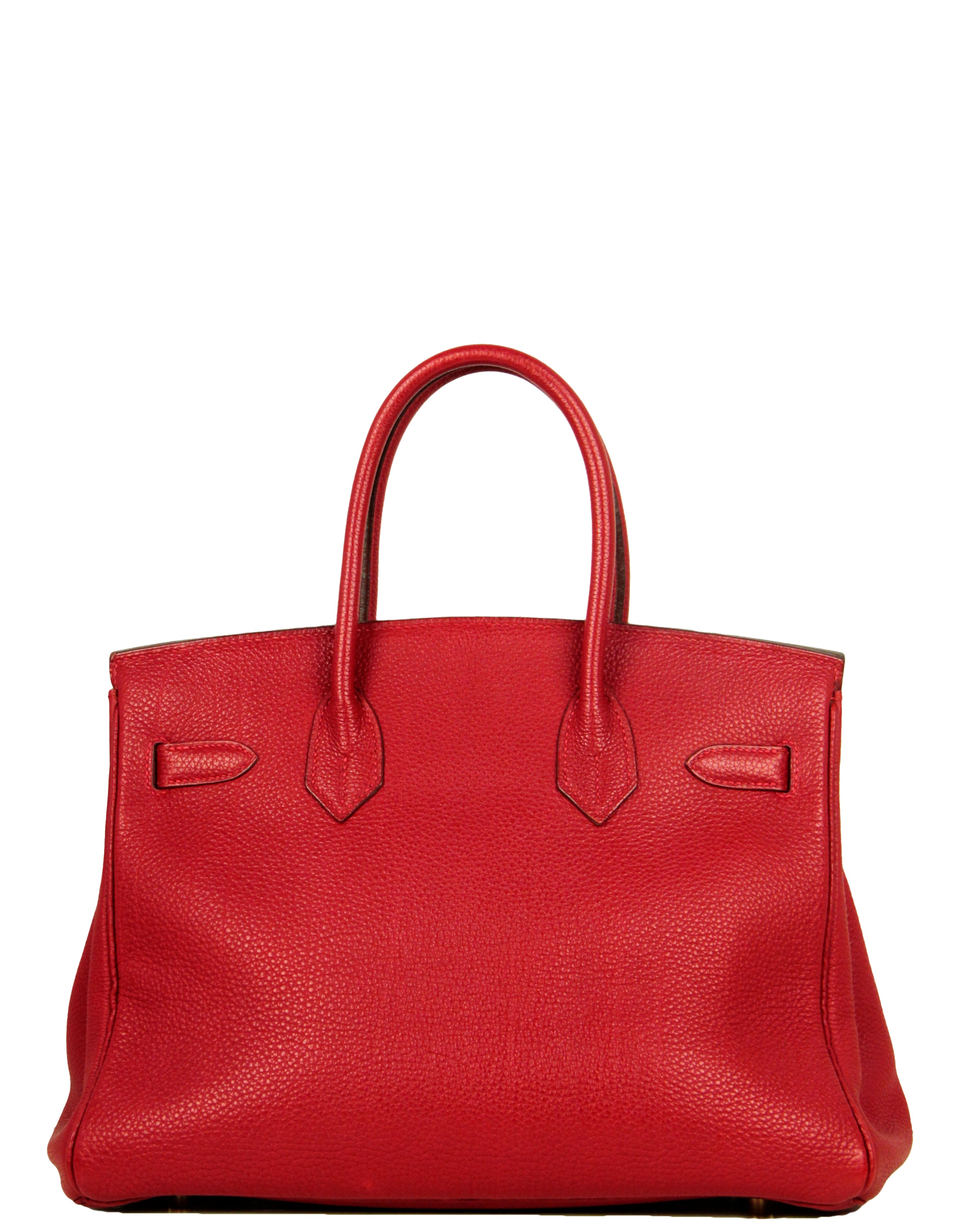 Hermes Rouge Vif Red Togo Leather 30cm Birkin Bag GHW