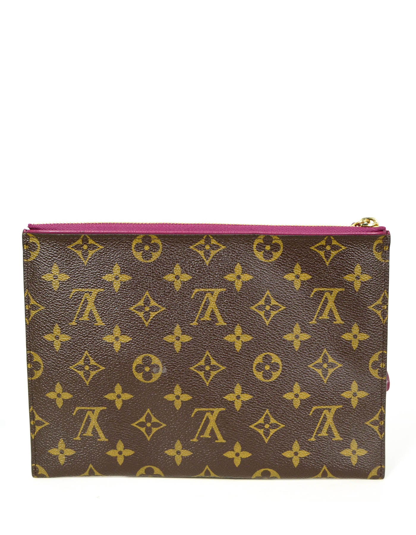 Louis Vuitton Monogram/ Grape Pochette Pallas Wristlet Bag