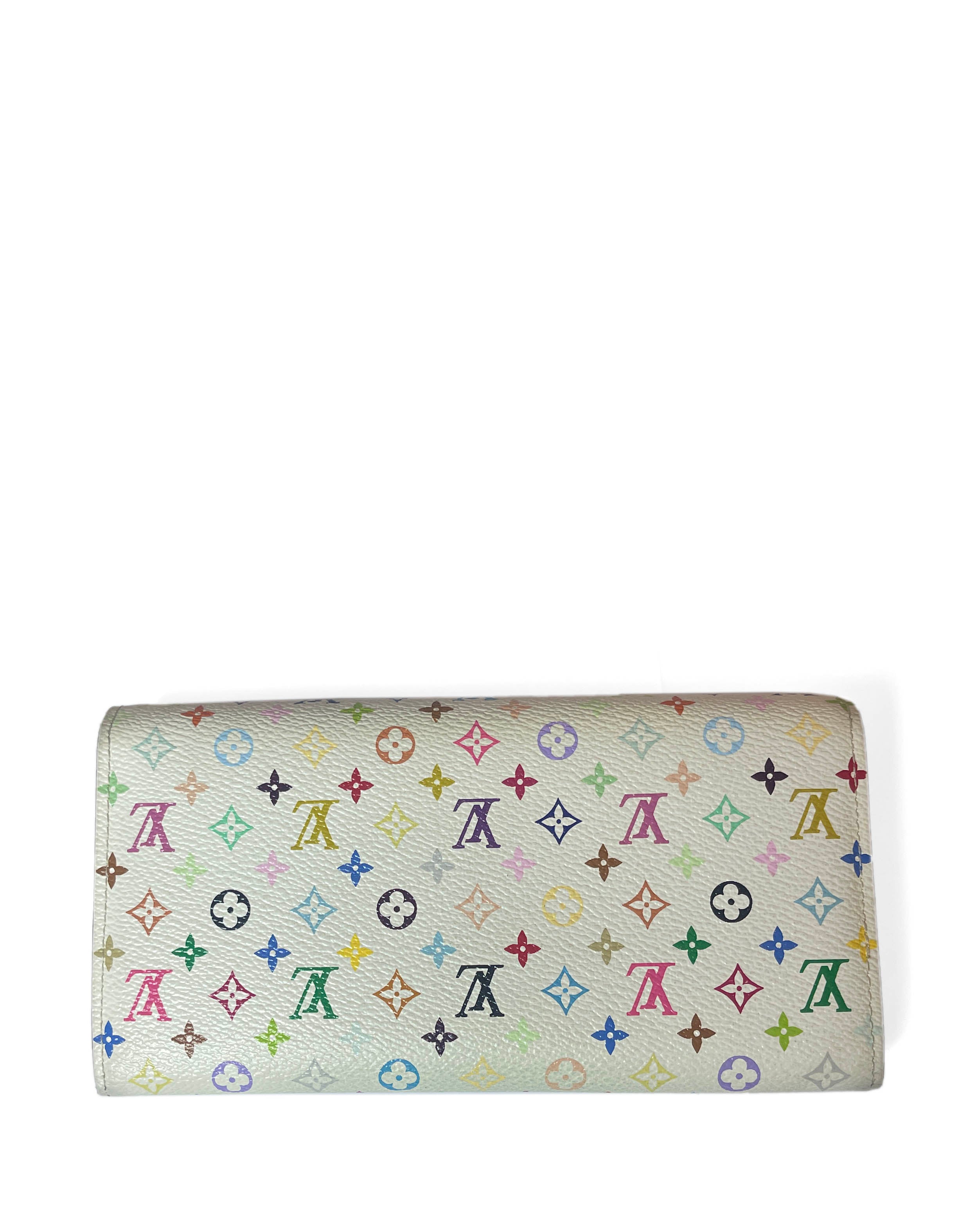 Louis Vuitton White Multicolor Monogram Sarah Wallet