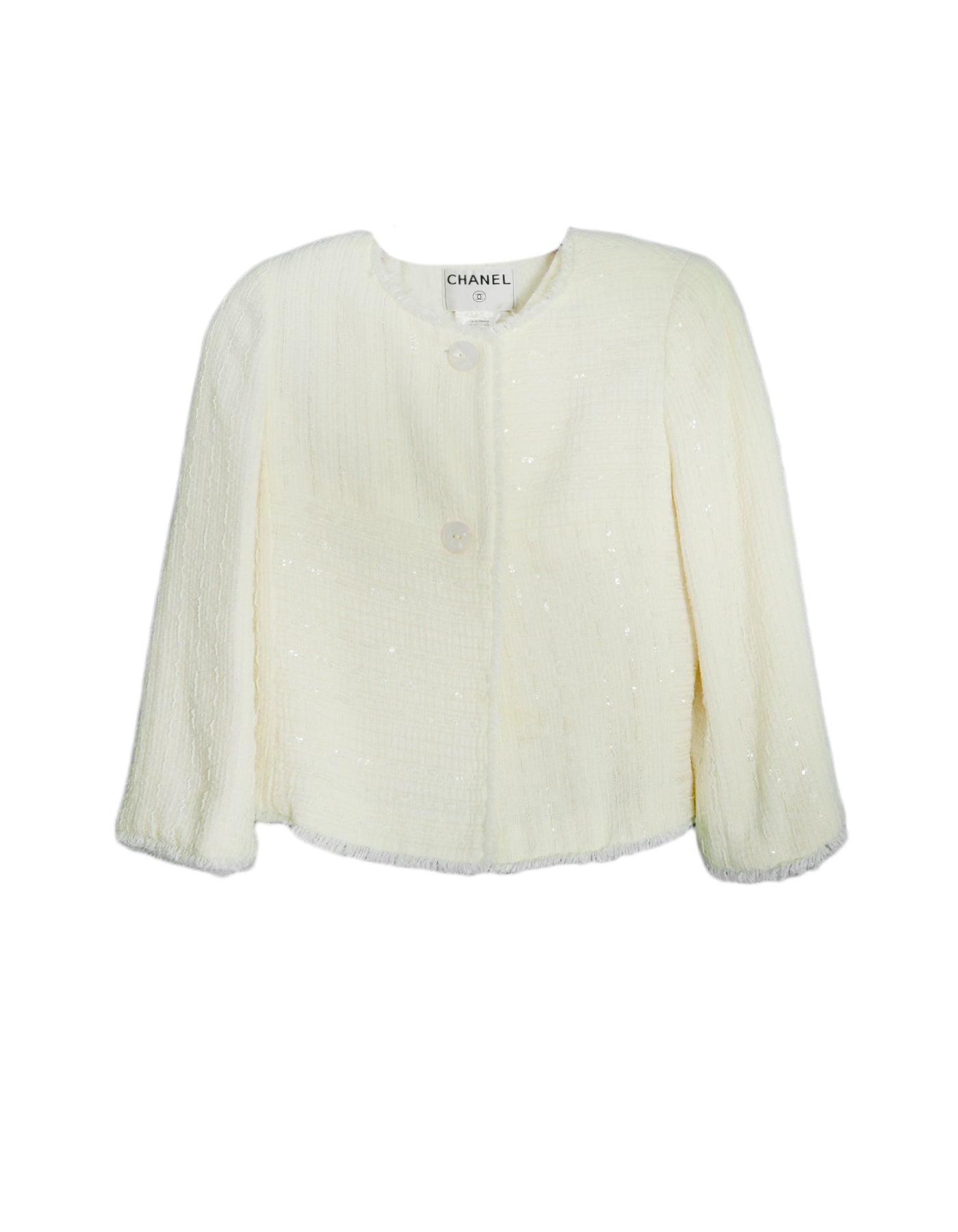 Chanel Cream Boucle Jacket and Shell sz 40