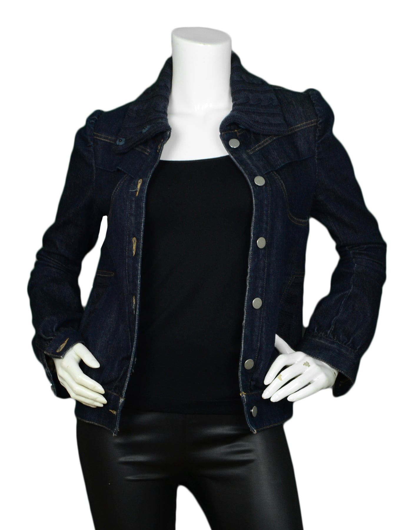 Stella McCartney Navy Blue Denim Jacket sz 40