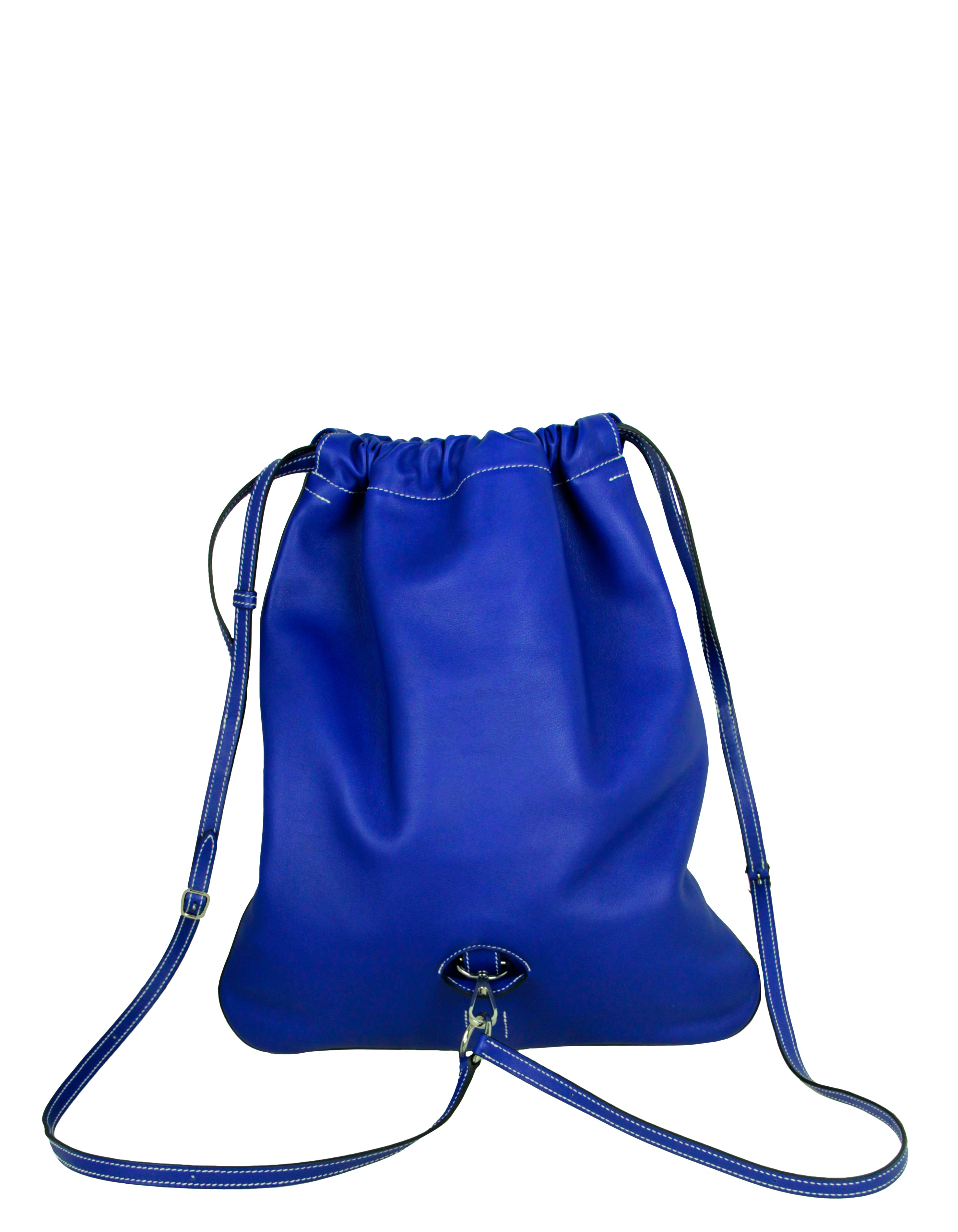 Hermes Blue Electric Bridado Convertible Crossbody/ Backpack Bag