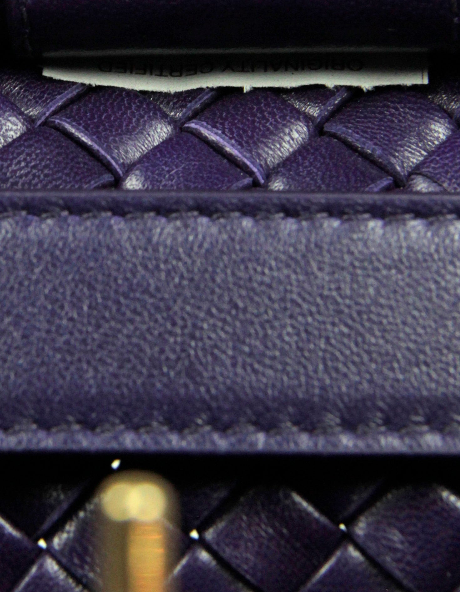 Bottega Veneta Raisin Purple Small Handle Intrecciato Leather Bag