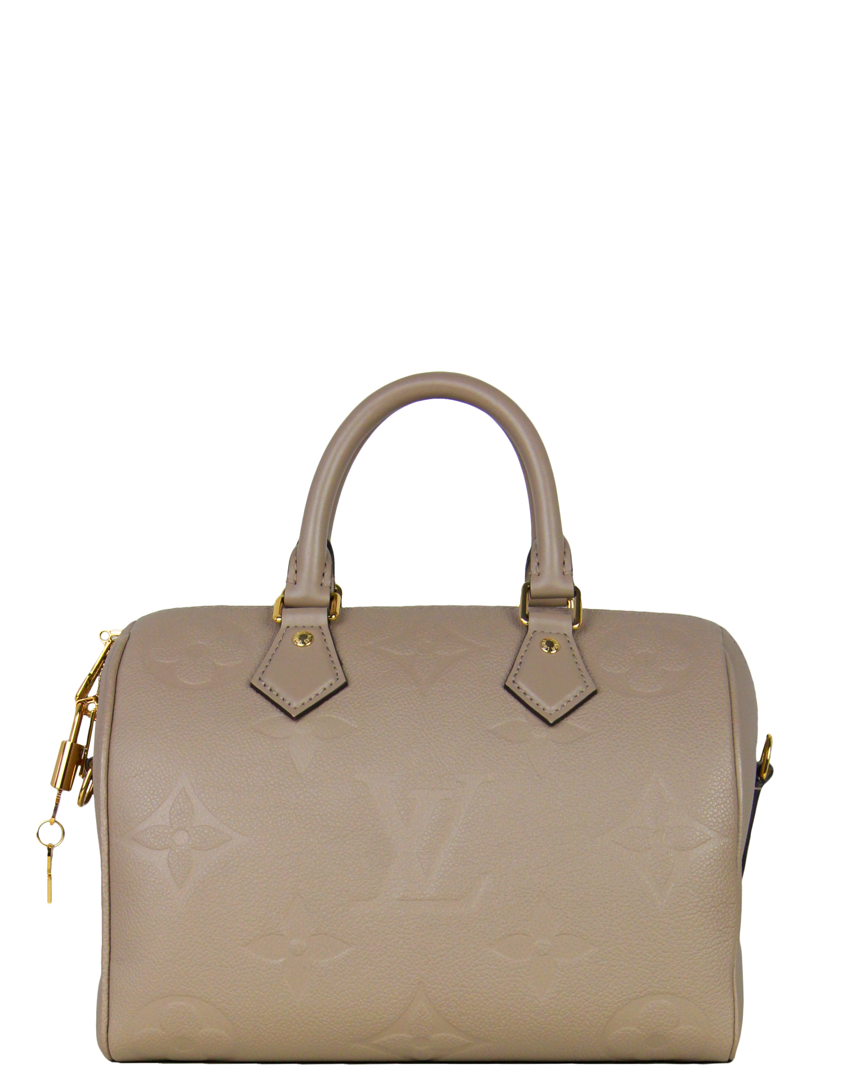 Louis Vuitton Tourterelle Empreinte Monogram Giant Speedy Bandouliere 25 Bag