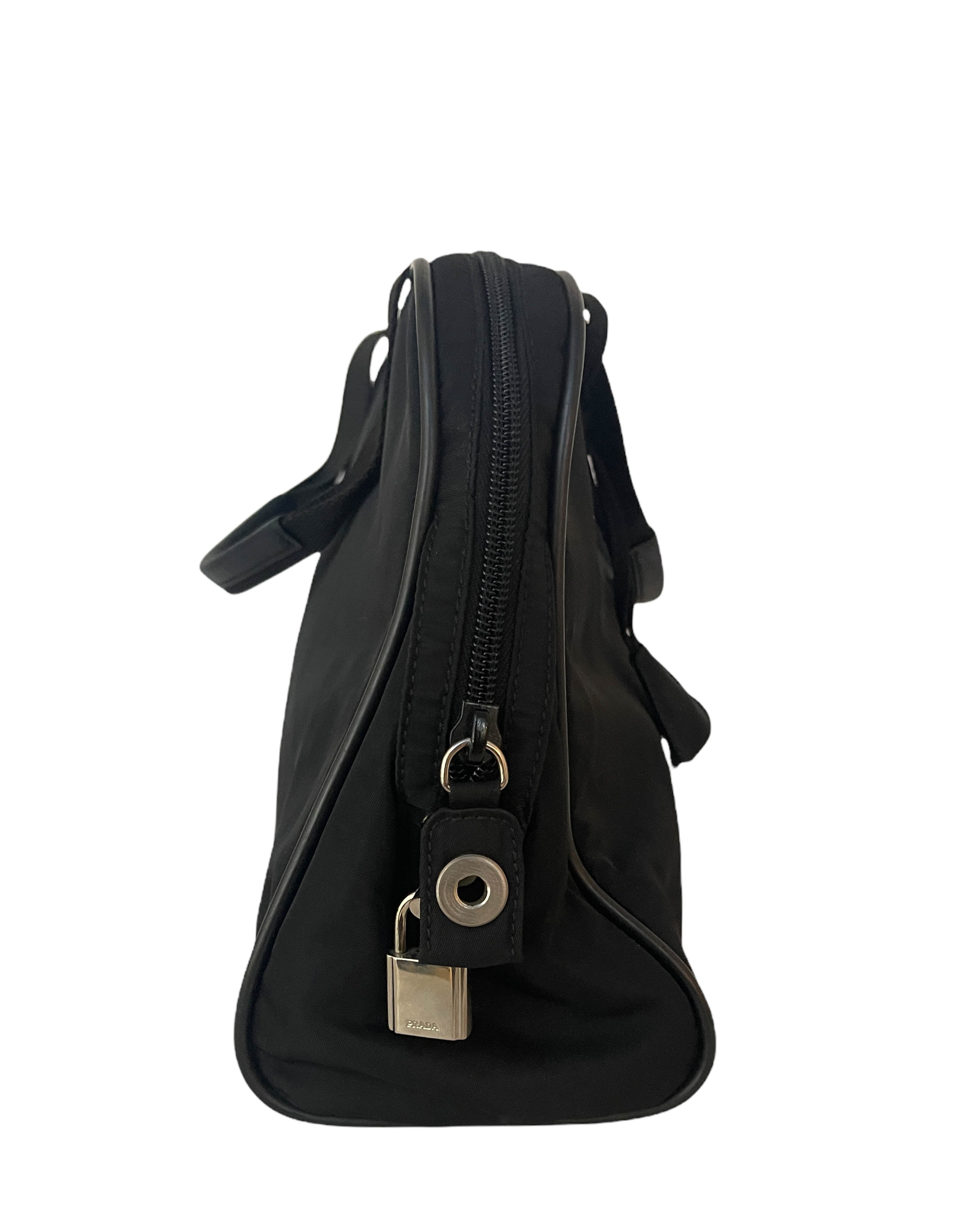 Prada Vintage Black Tessuto Nylon Handbag