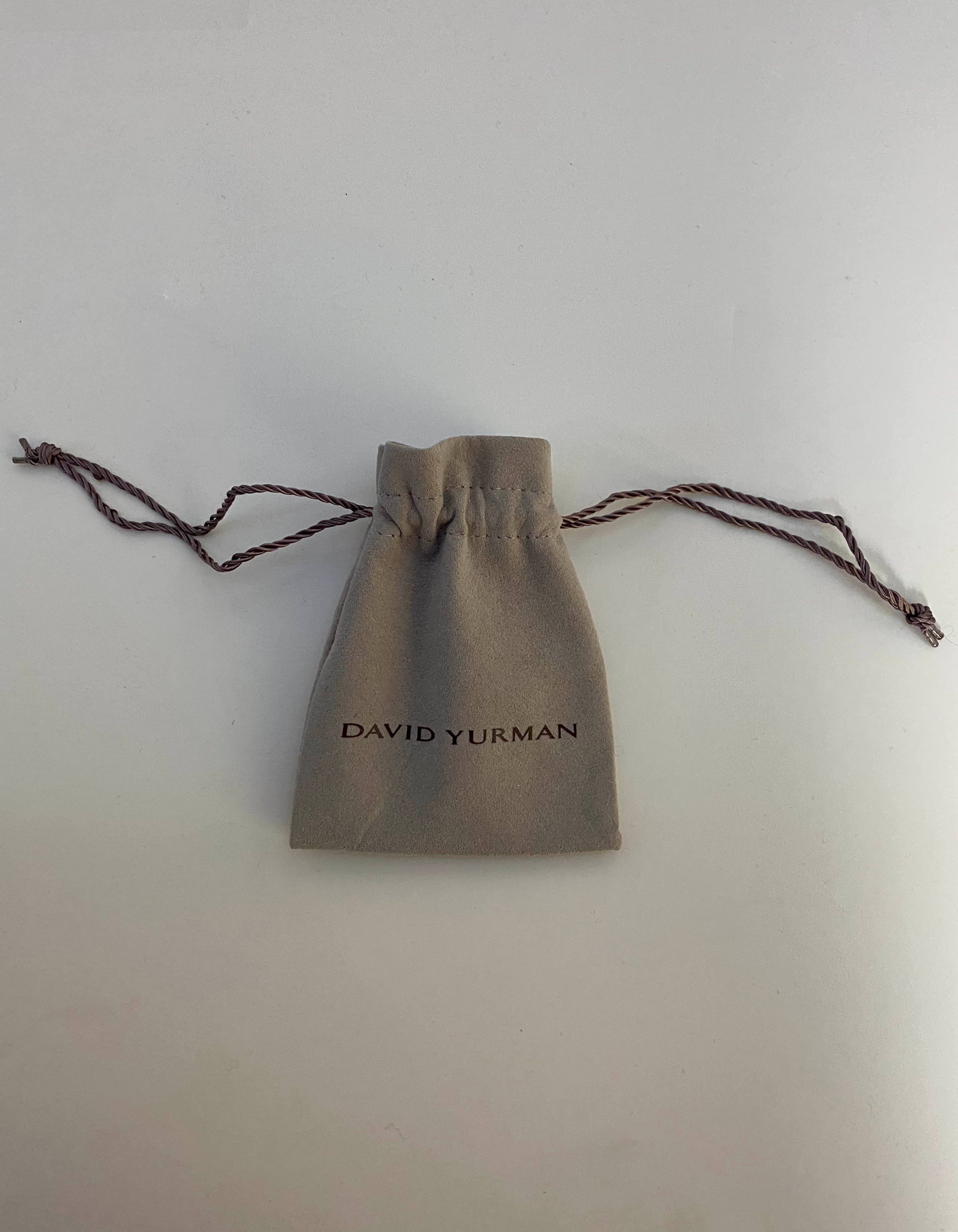 David Yurman Sterling Chicklet Necklace w/ Diamond & MOP