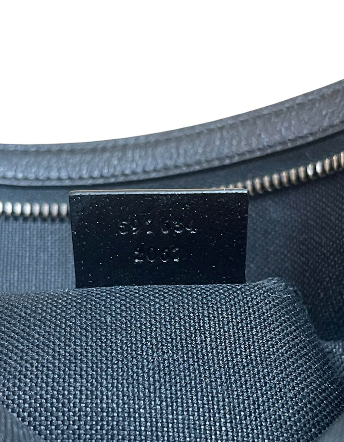 Gucci Beige and Black Wool Monogram Zip Top Pouch Bag