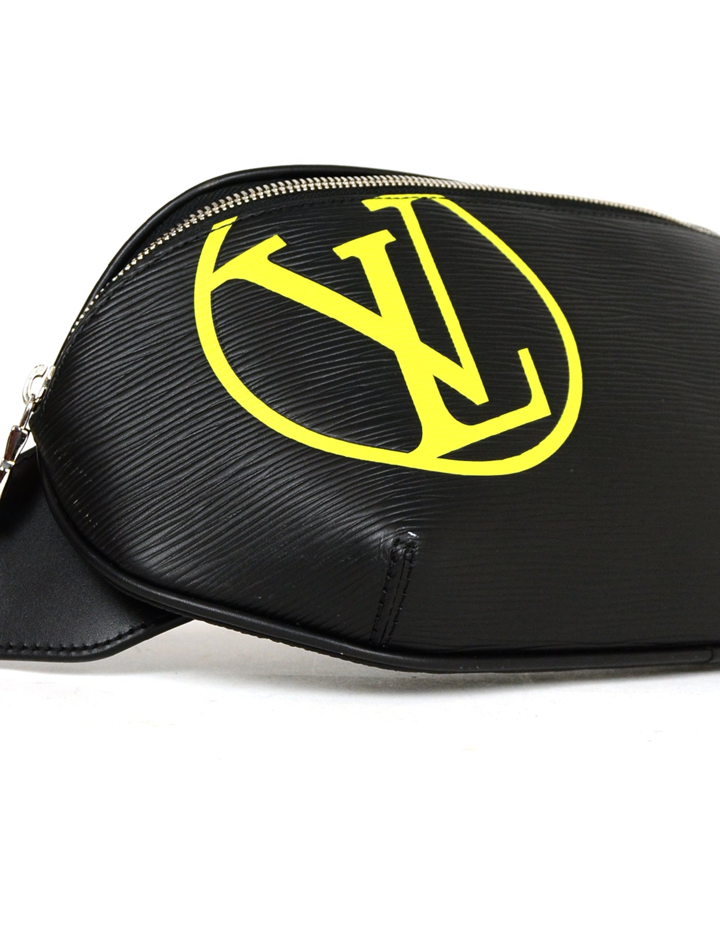 Louis Vuitton 2019 Black Epi Leather Bumbag Bag w/ Neon LV Logo