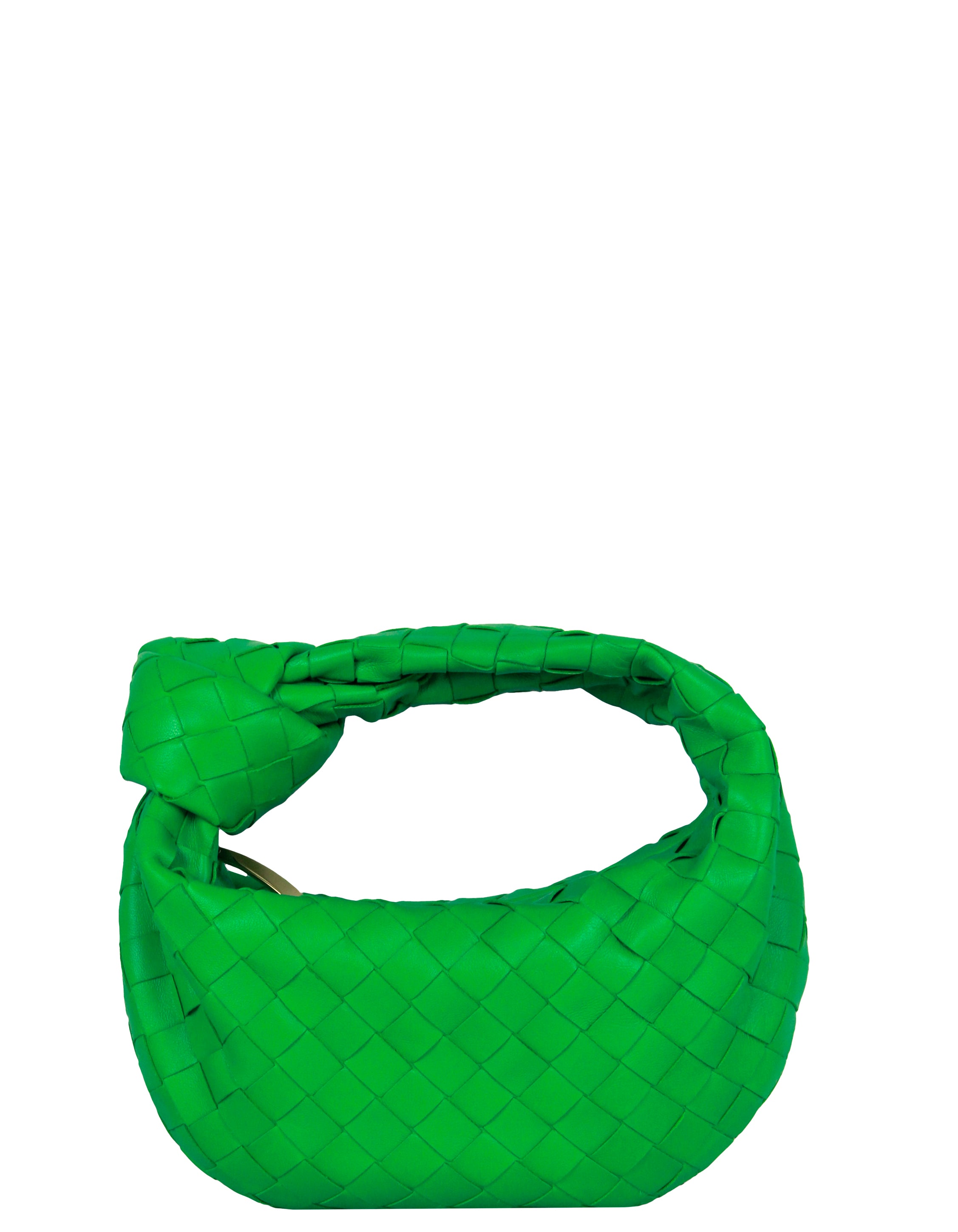 Bottega Veneta Parakeet Green Leather Mini Jodie Hobo Bag