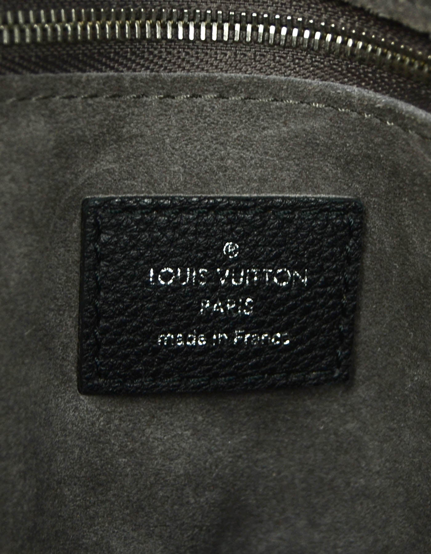 Louis Vuitton Black Veau Cachemire Calfskin & Python Soft Lockit MM Bag