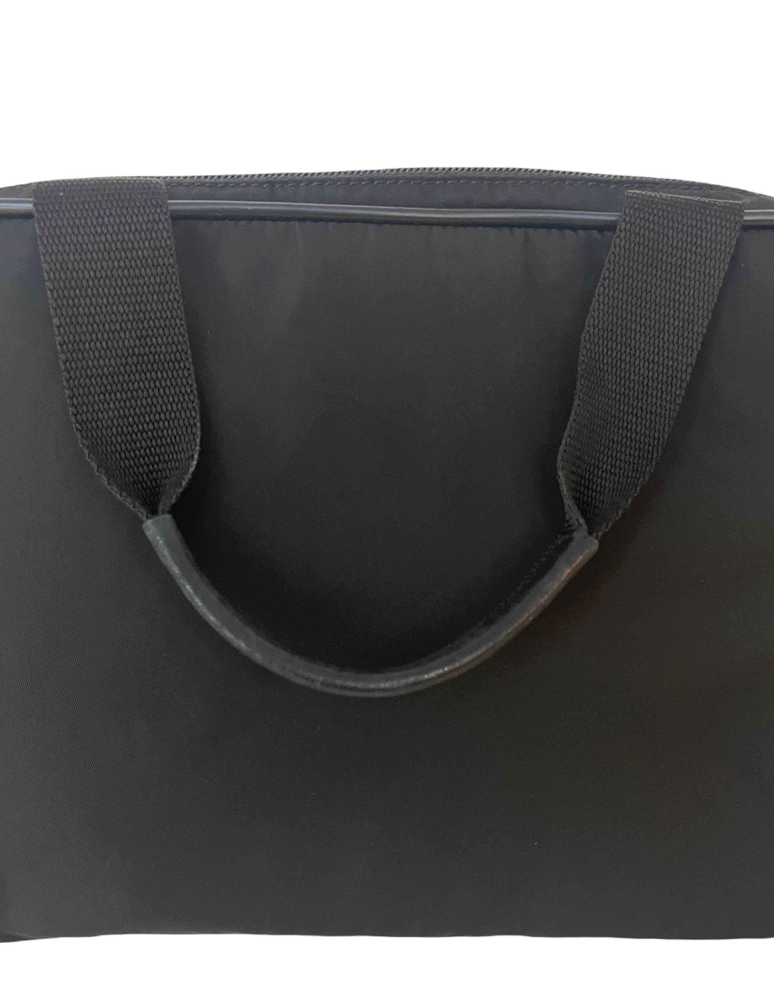 Prada Vintage Black Tessuto Nylon Handbag