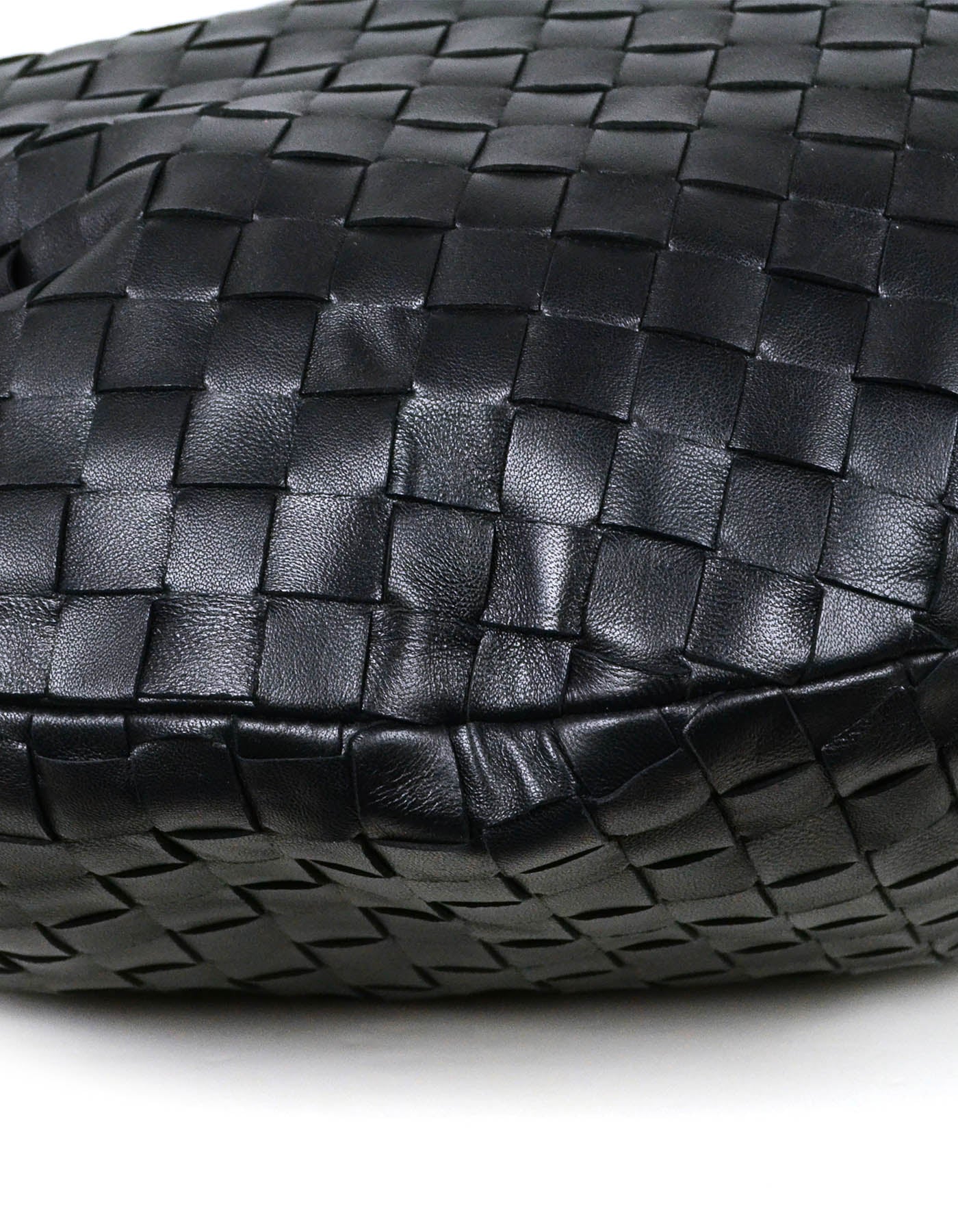 Bottega Veneta Black Leather Small Jodie Hobo Bag