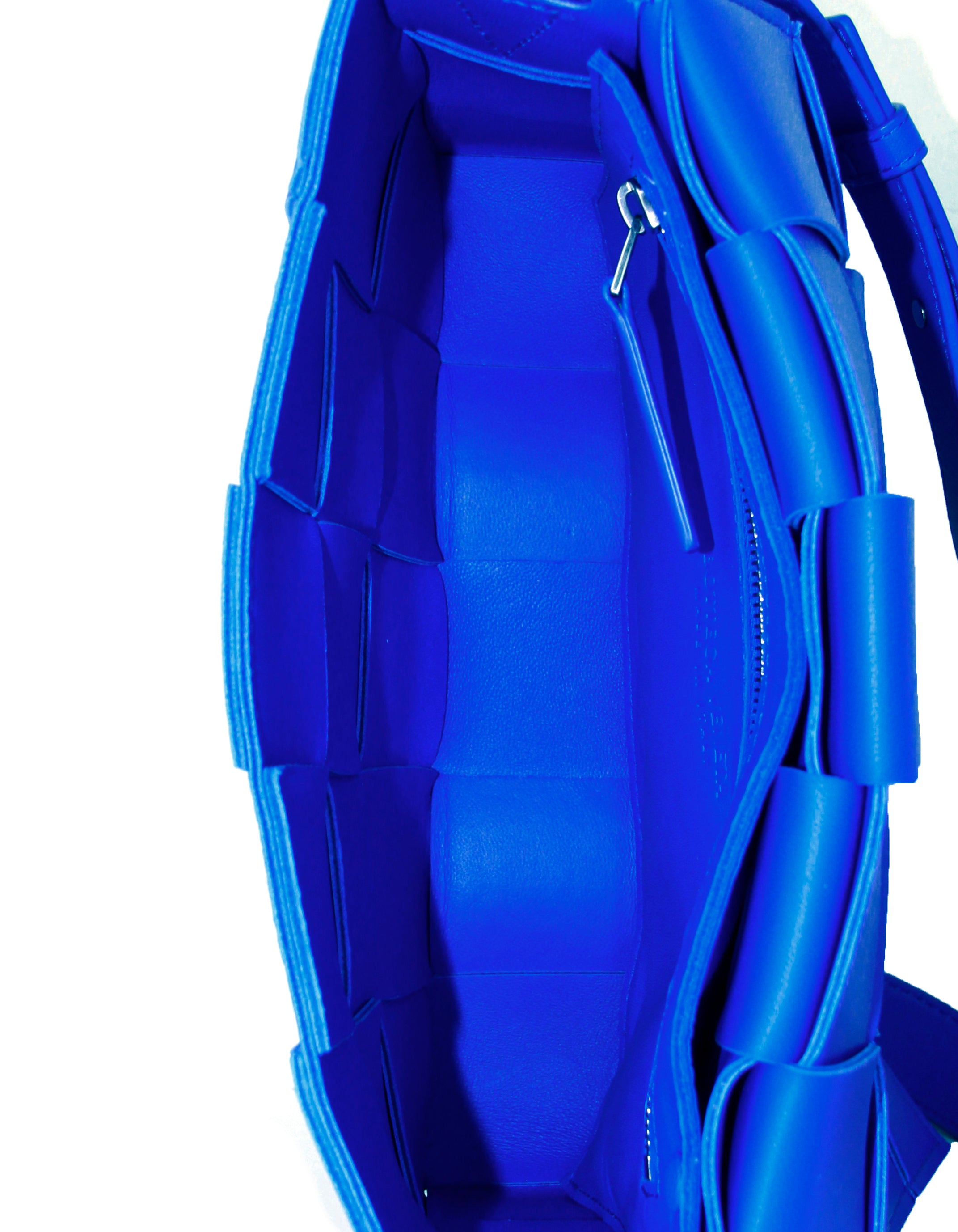 Bottega Veneta Cobalt Blue Maxi Intrecciato Cassette Crossbody Bag
