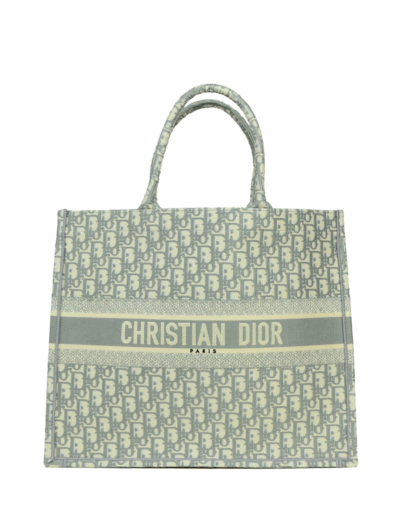 Christian Dior Grey Oblique Monogram Book Tote Bag