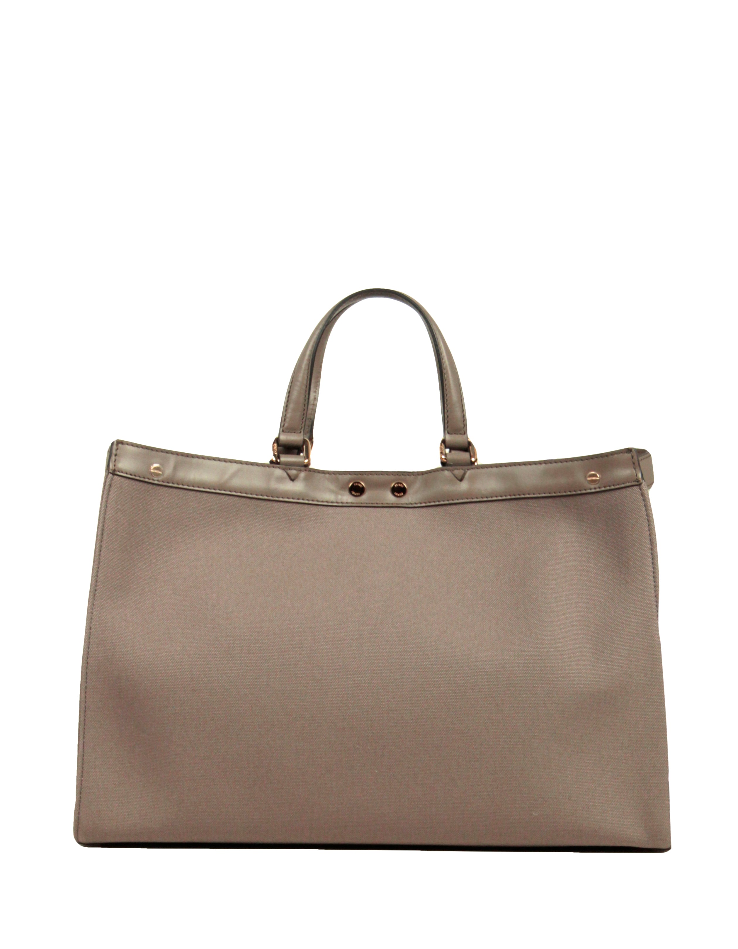 Fendi NEW Grey Canvas Monogram Peekaboo X-Tote Bag