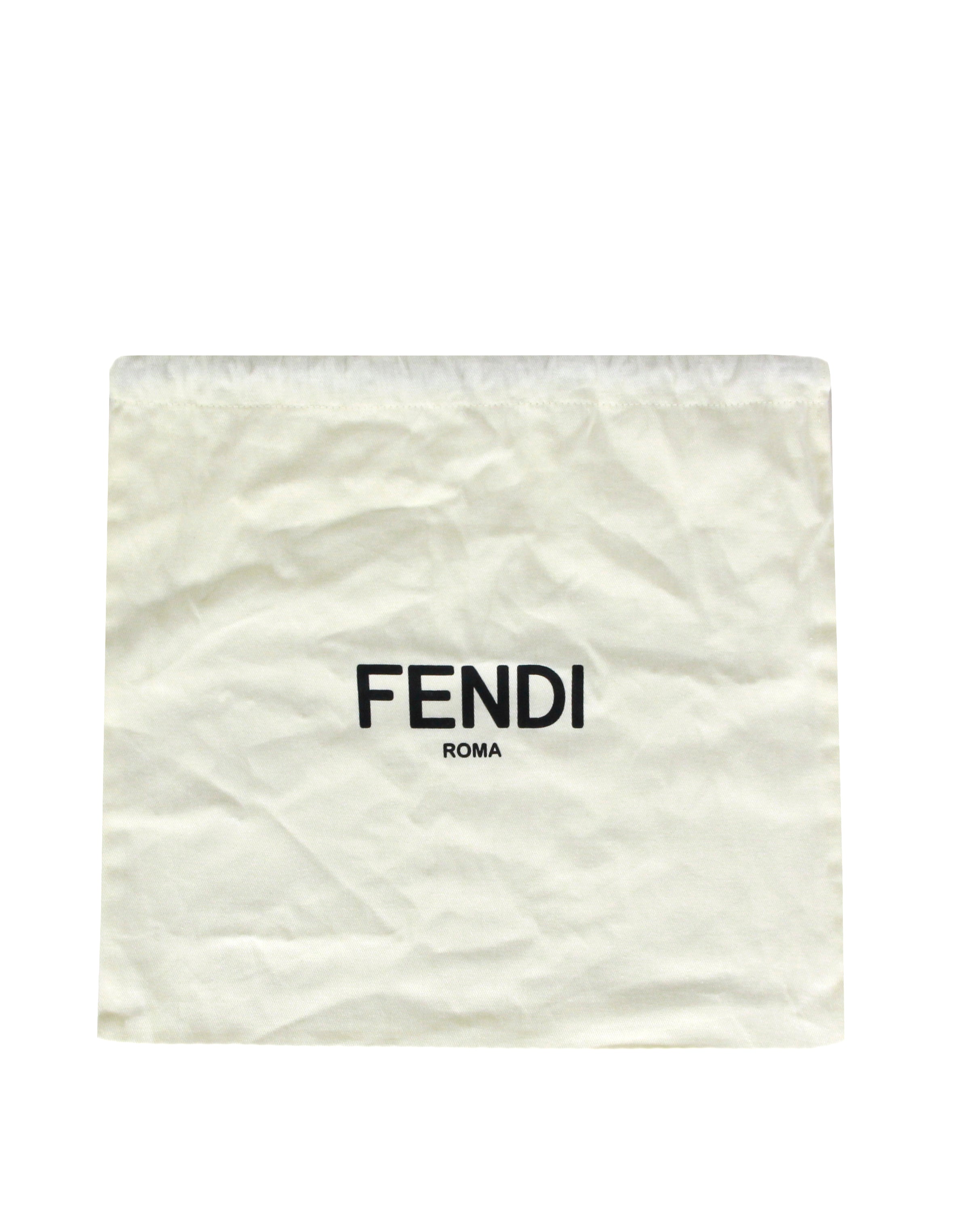 Fendi Vintage Tobacco Zucca Monogram Flap Baguette Bag