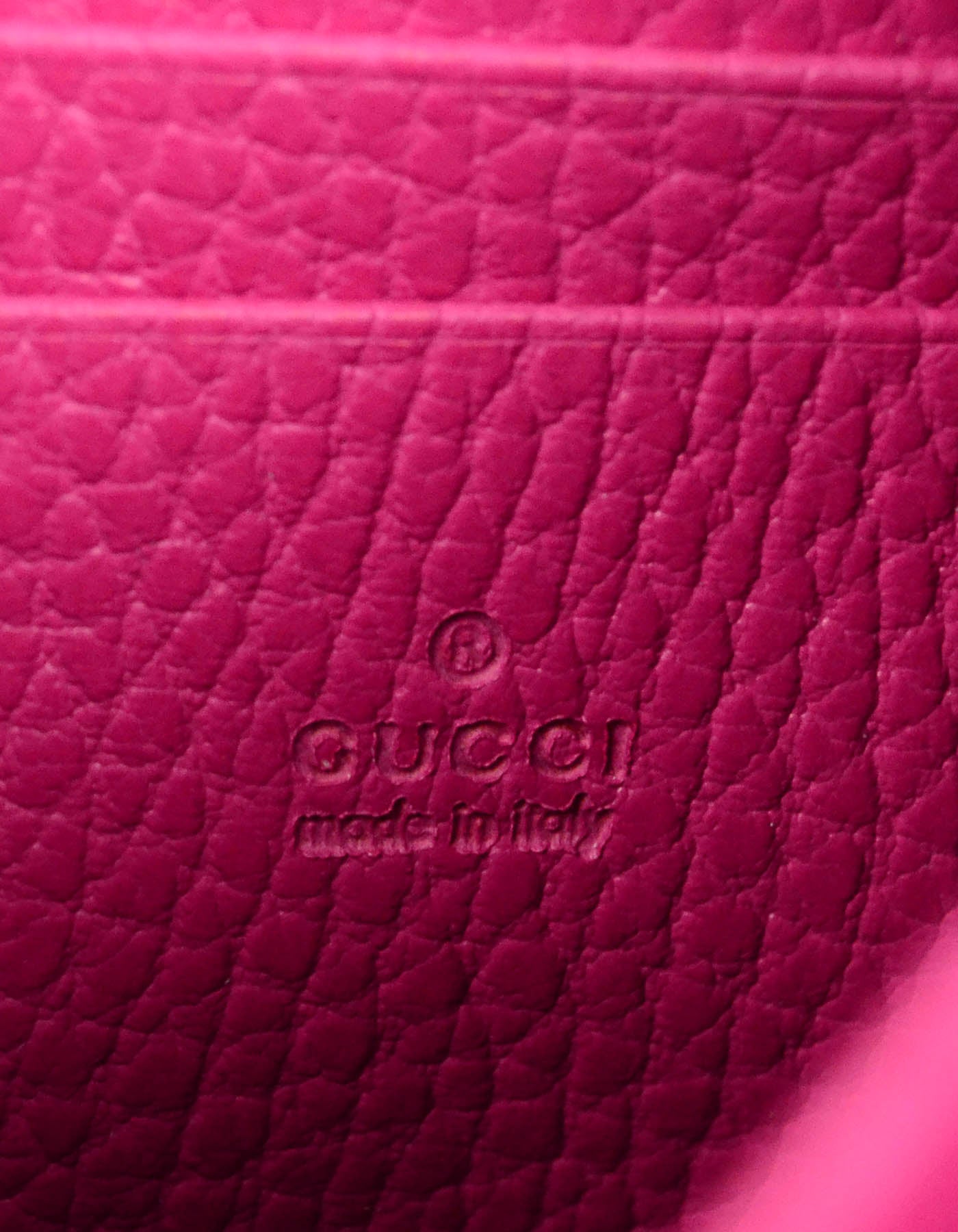 Gucci Pink Calfskin Leather Mini Dionysus Chain Wallet Crossbody Bag