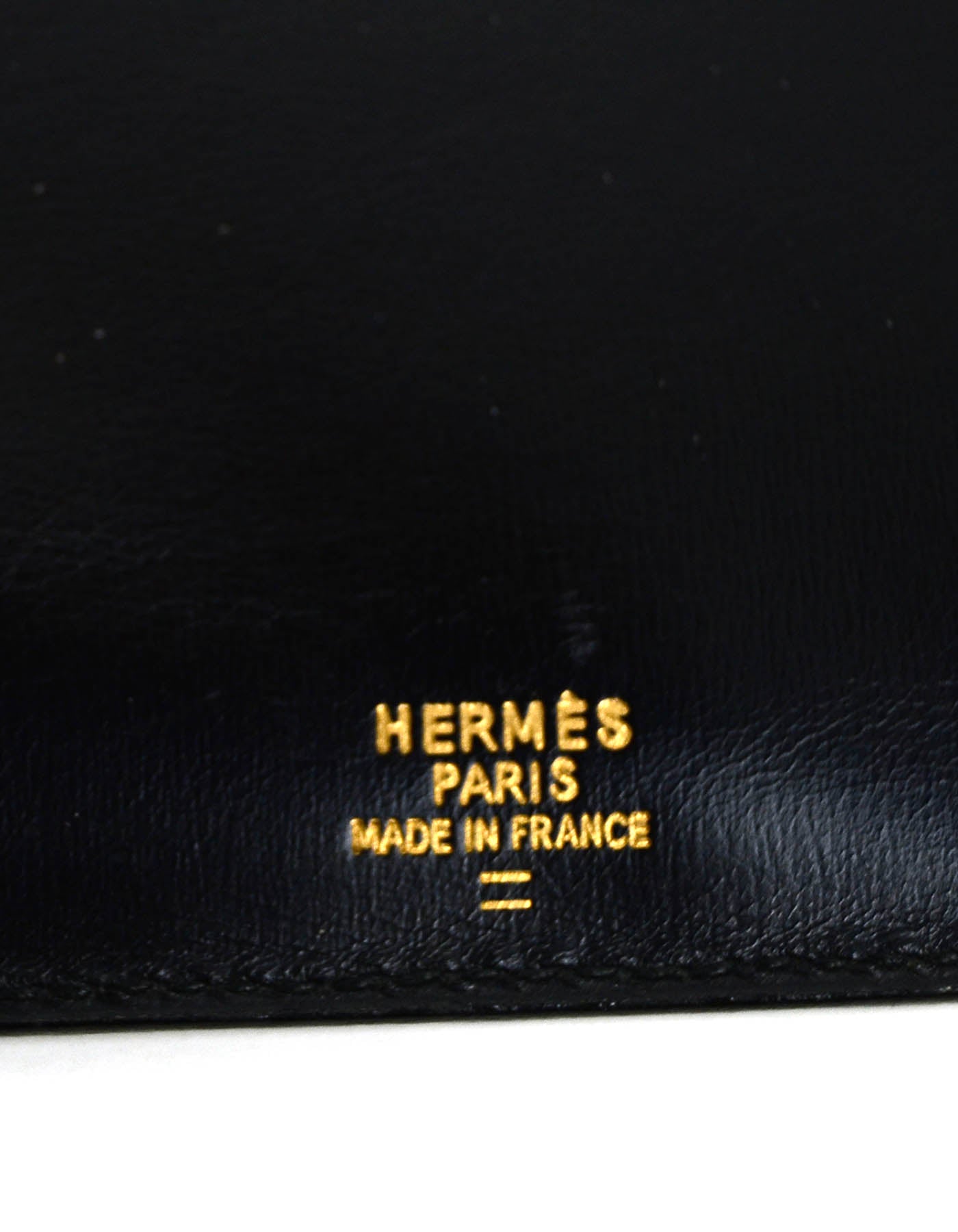 Hermes Vintage Black Lizard GM Notebook Cover