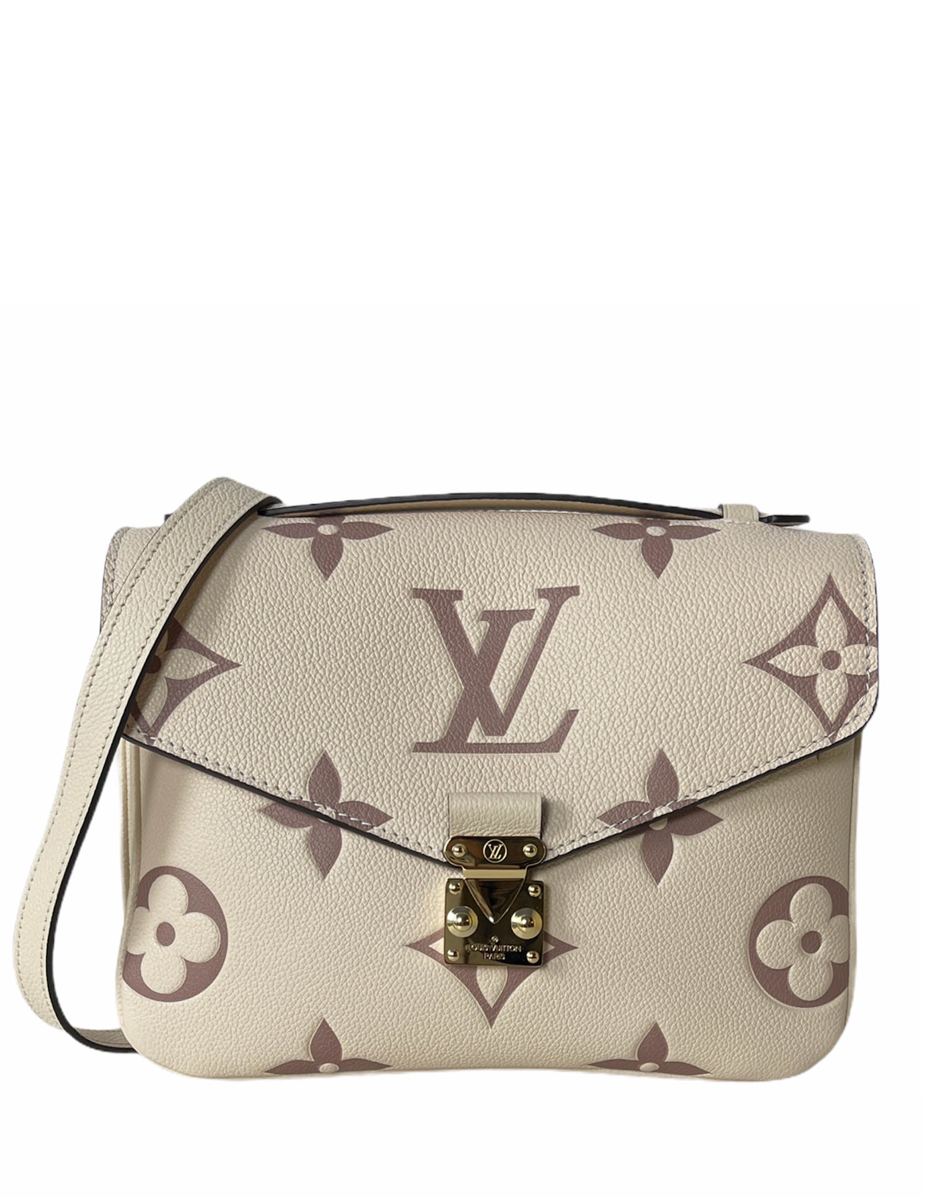 Louis Vuitton Cream Empreinte Pochette Metis Messenger Bag