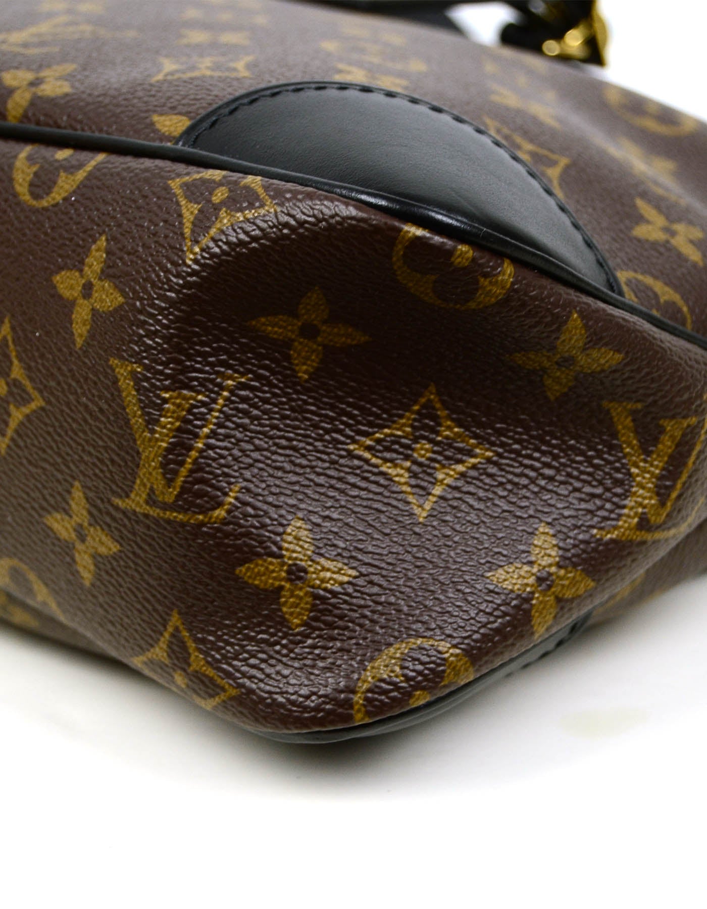 Louis Vuitton Monogram/Black Leather Odeon MM Messenger Bag