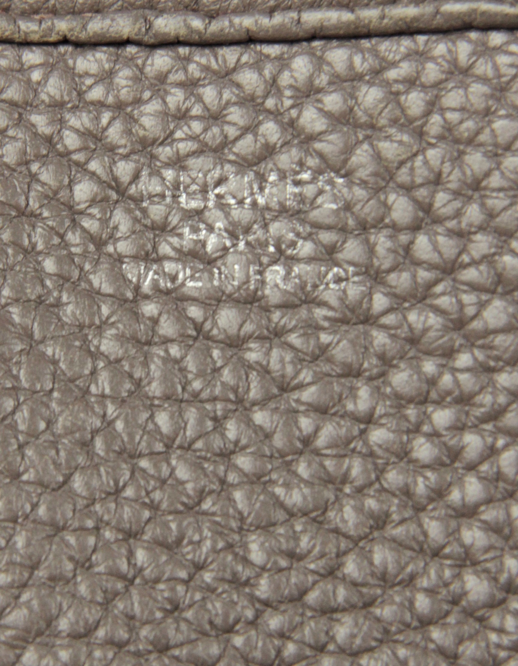 Hermes Etain Grey Clemence Leather Evelyne III GM Messenger Bag