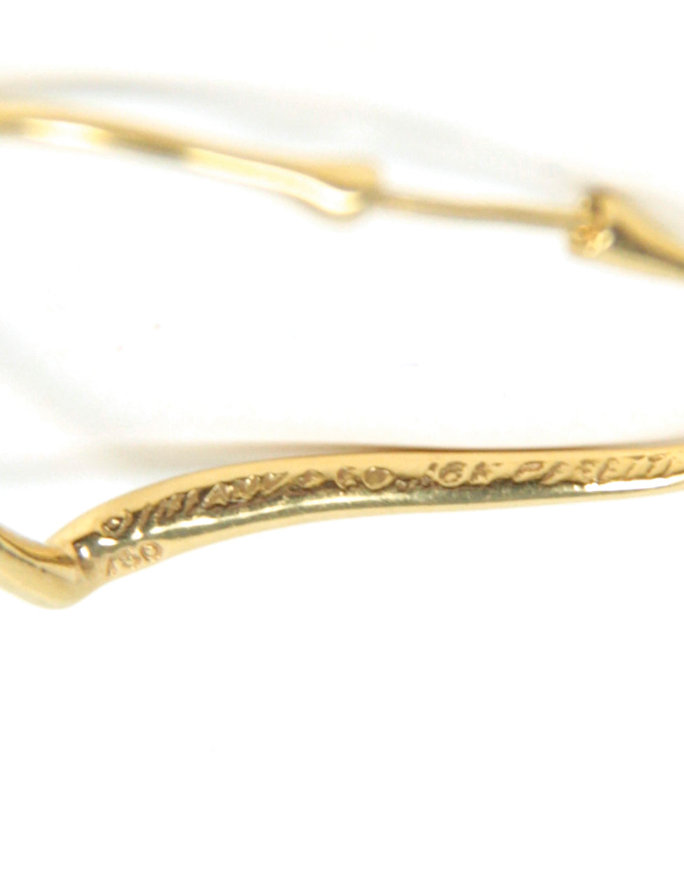 Tiffany & Co 18K Gold Peretti Small Open Heart Hoop Earrings