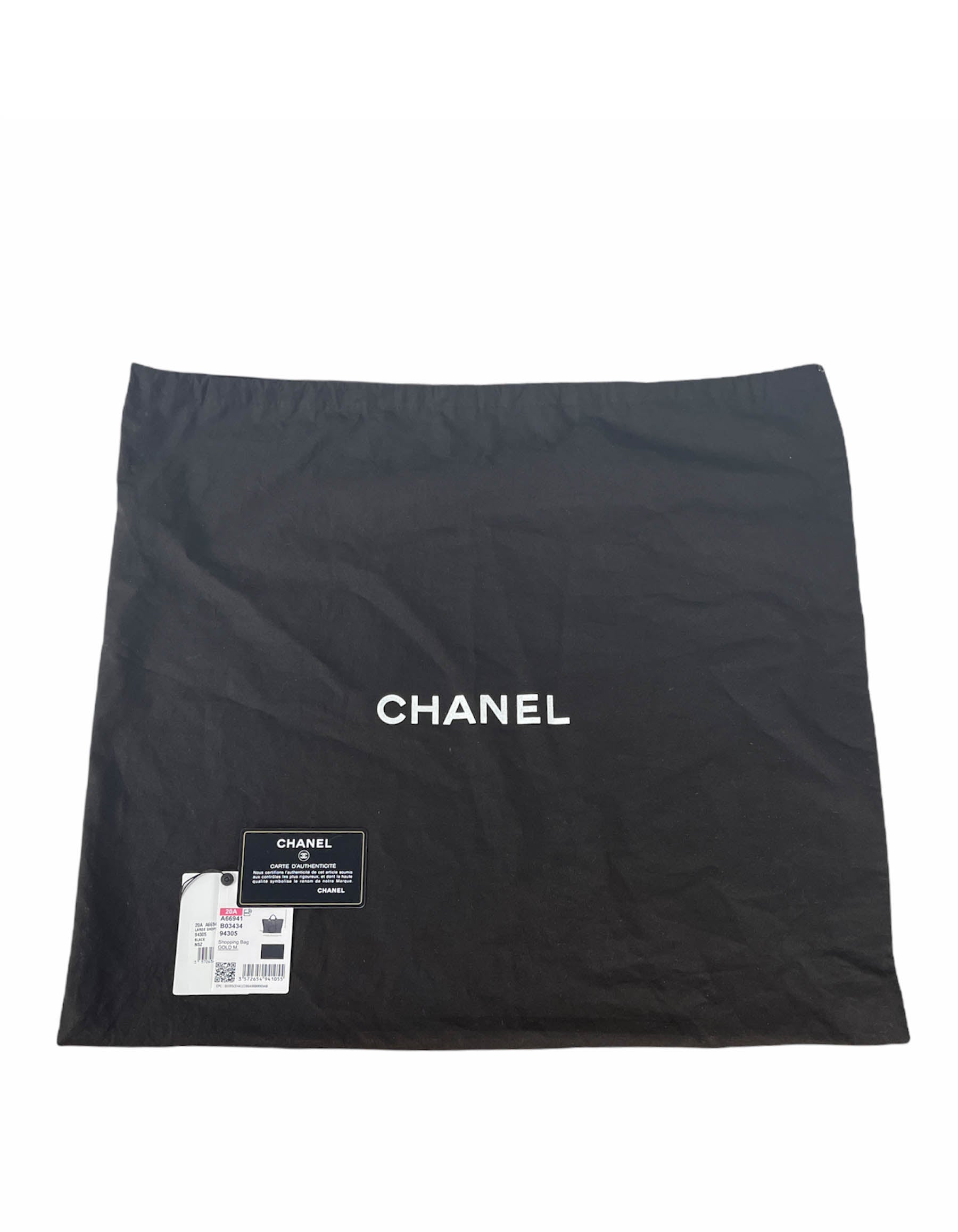 Chanel NEW 2020 Black Mixed Fibers Large Deauville Tote Bag