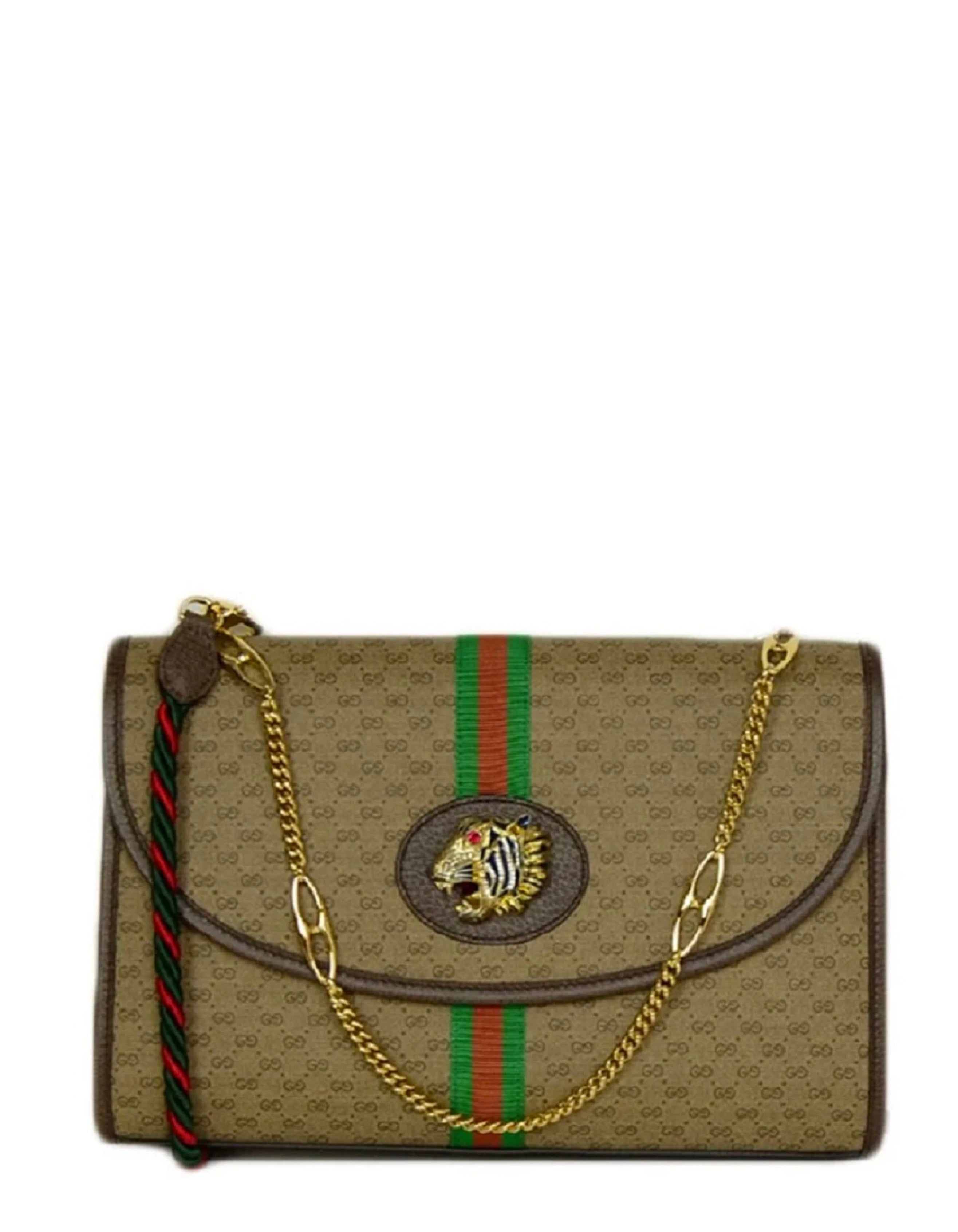 Gucci Monogram Web Medium Rajah Shoulder/Crossbody Bag