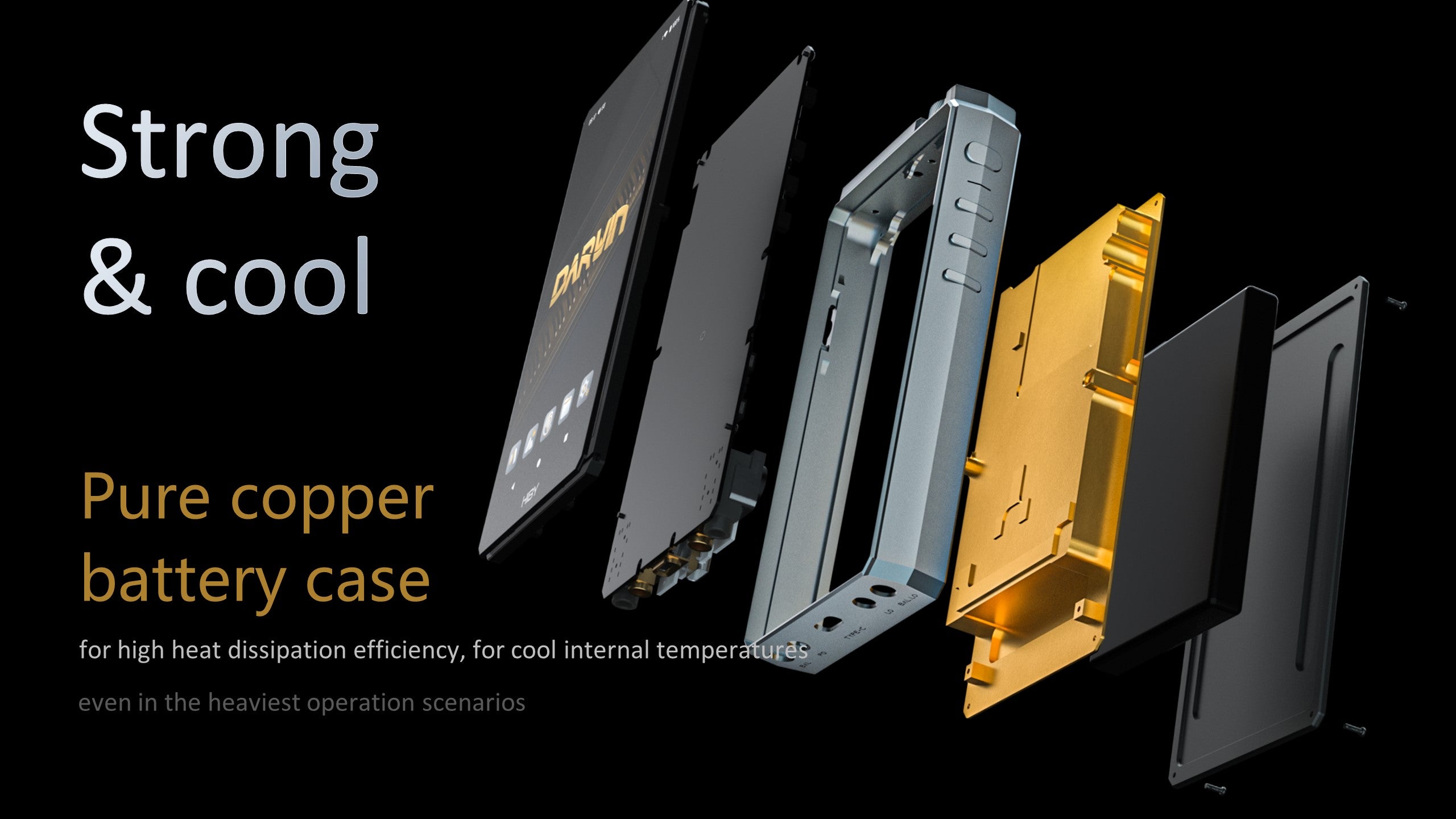 Strong & cool Pure copper battery case