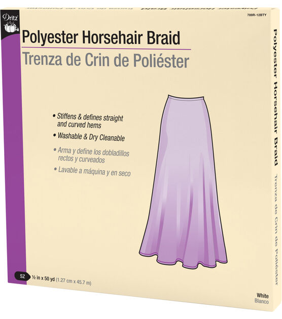 Dritz Polyester Horsehair Braid, 1/2