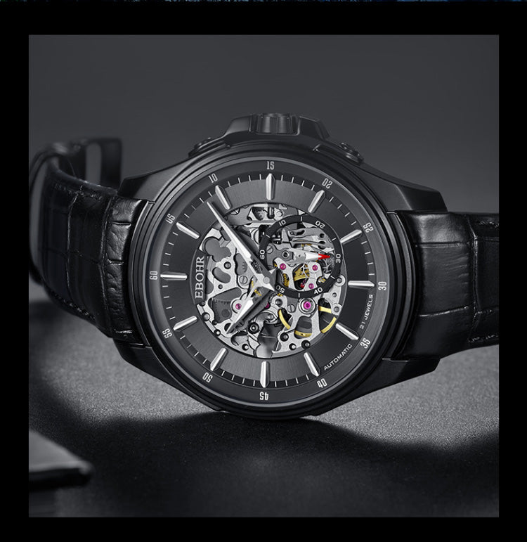 Ebohr 5128 mens automatic skeleton watches under 500 – iluwatch.com