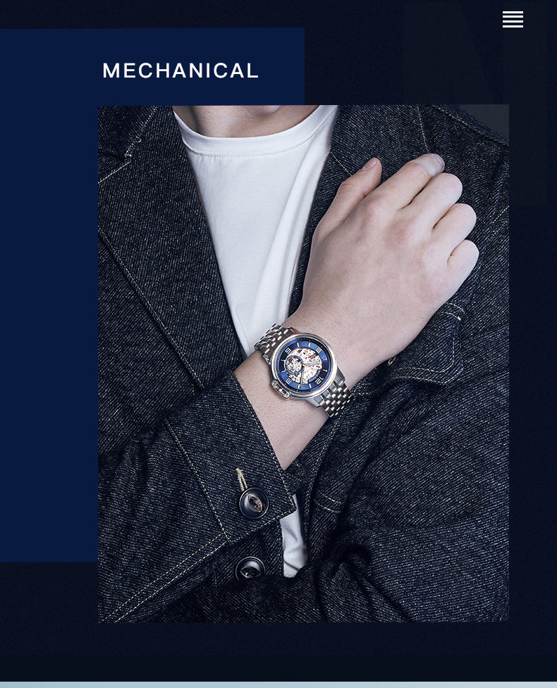 mens watches exposed gears