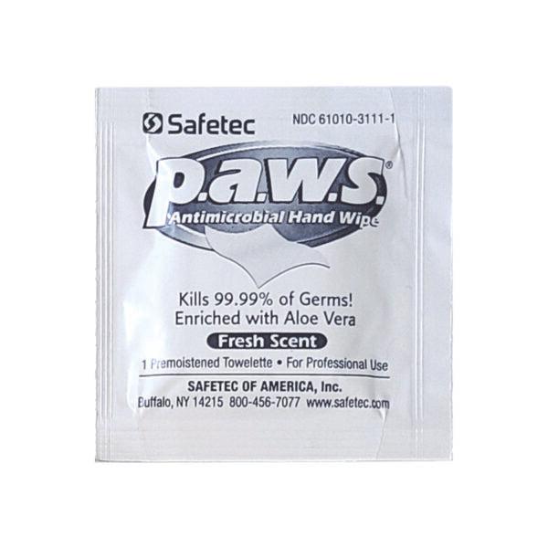 PAWS Antimicrobial Hand Wipe 5in x 8in