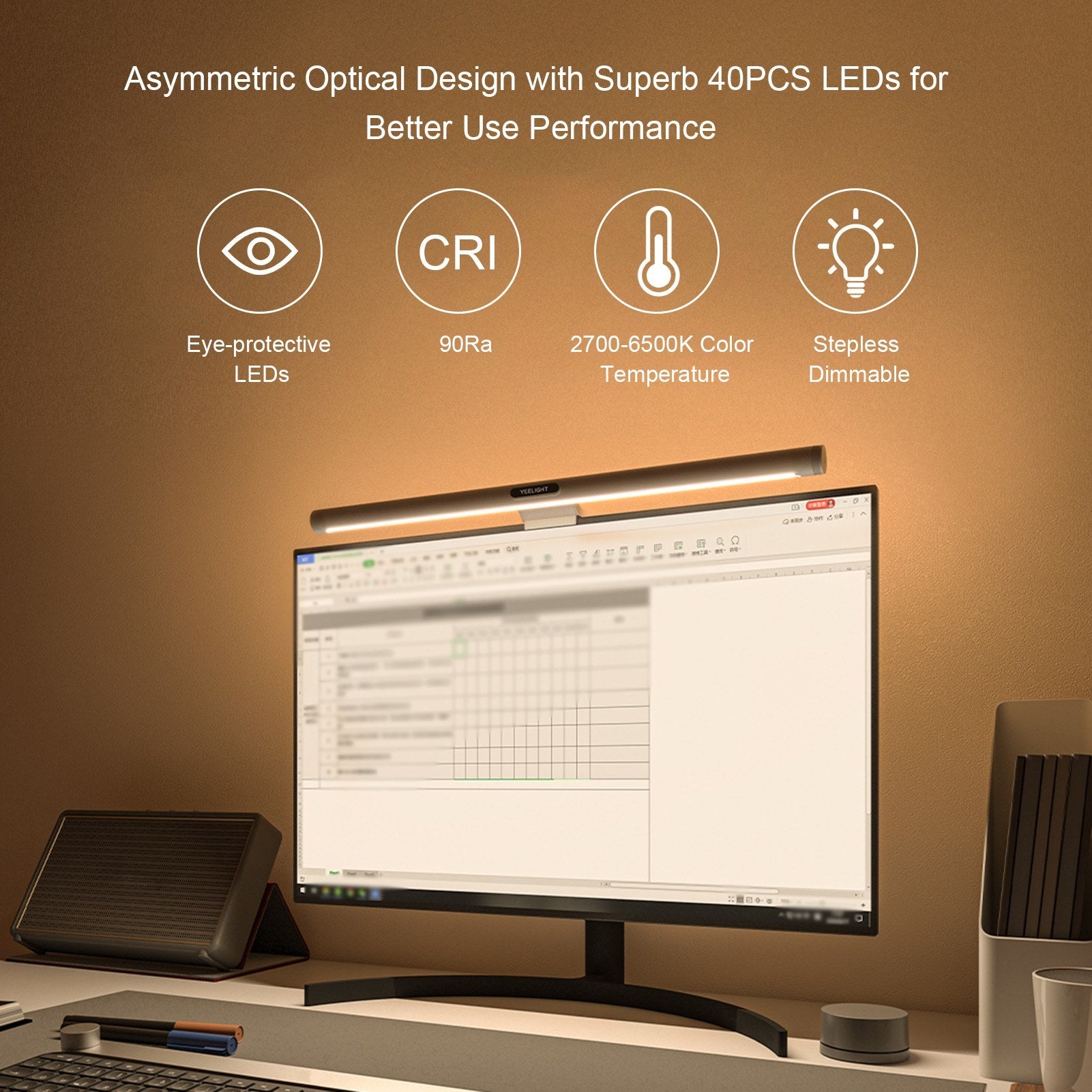YEELIGHT Screen light Bar Pro Eyes Protection Reading Dimmable PC Computer USB Lamp Display Hanging Light mi Home APP Control