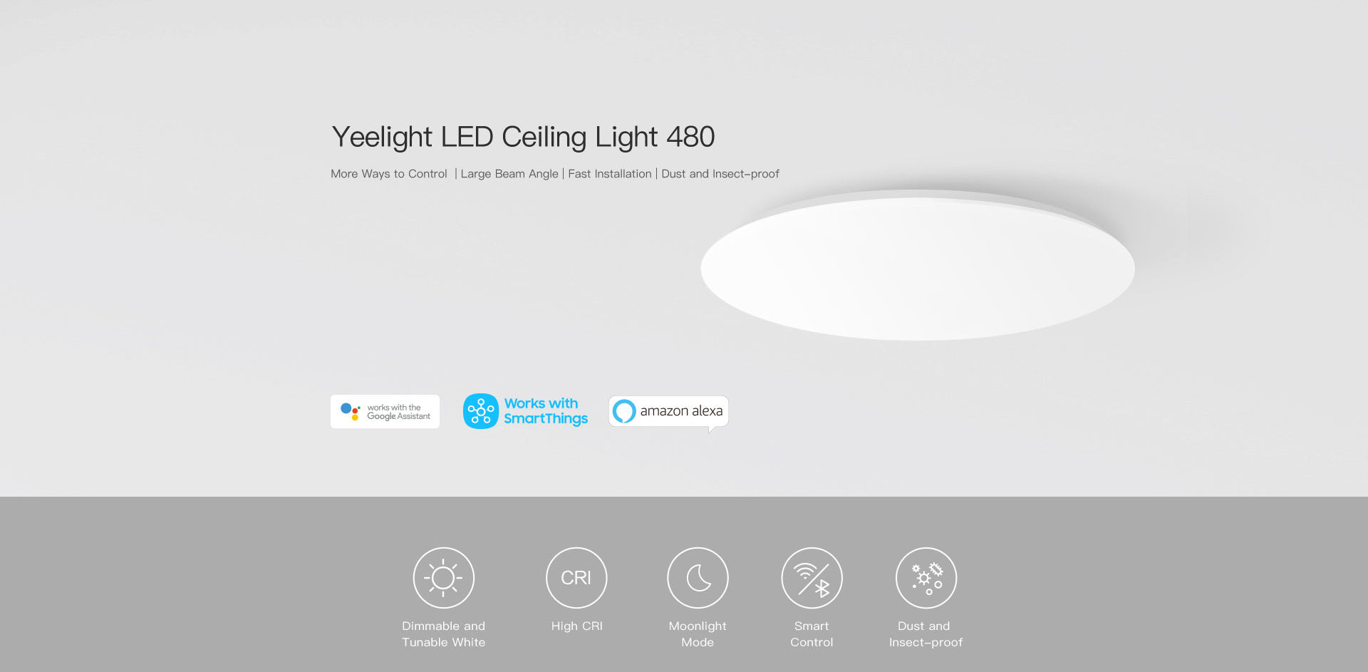 Yeelight Ceiling Light Smart Control APP WiFi Bluetooth LED Room Light 480 Galaxy