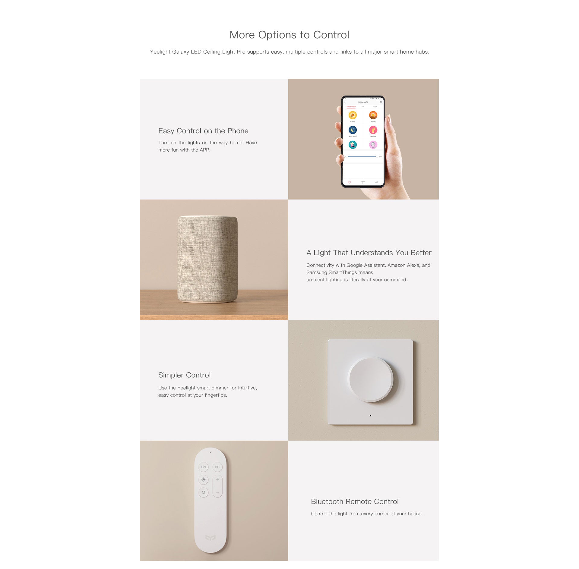 Yeelight Ceiling Light Smart Control APP WiFi Bluetooth LED Room Light 480 Galaxy