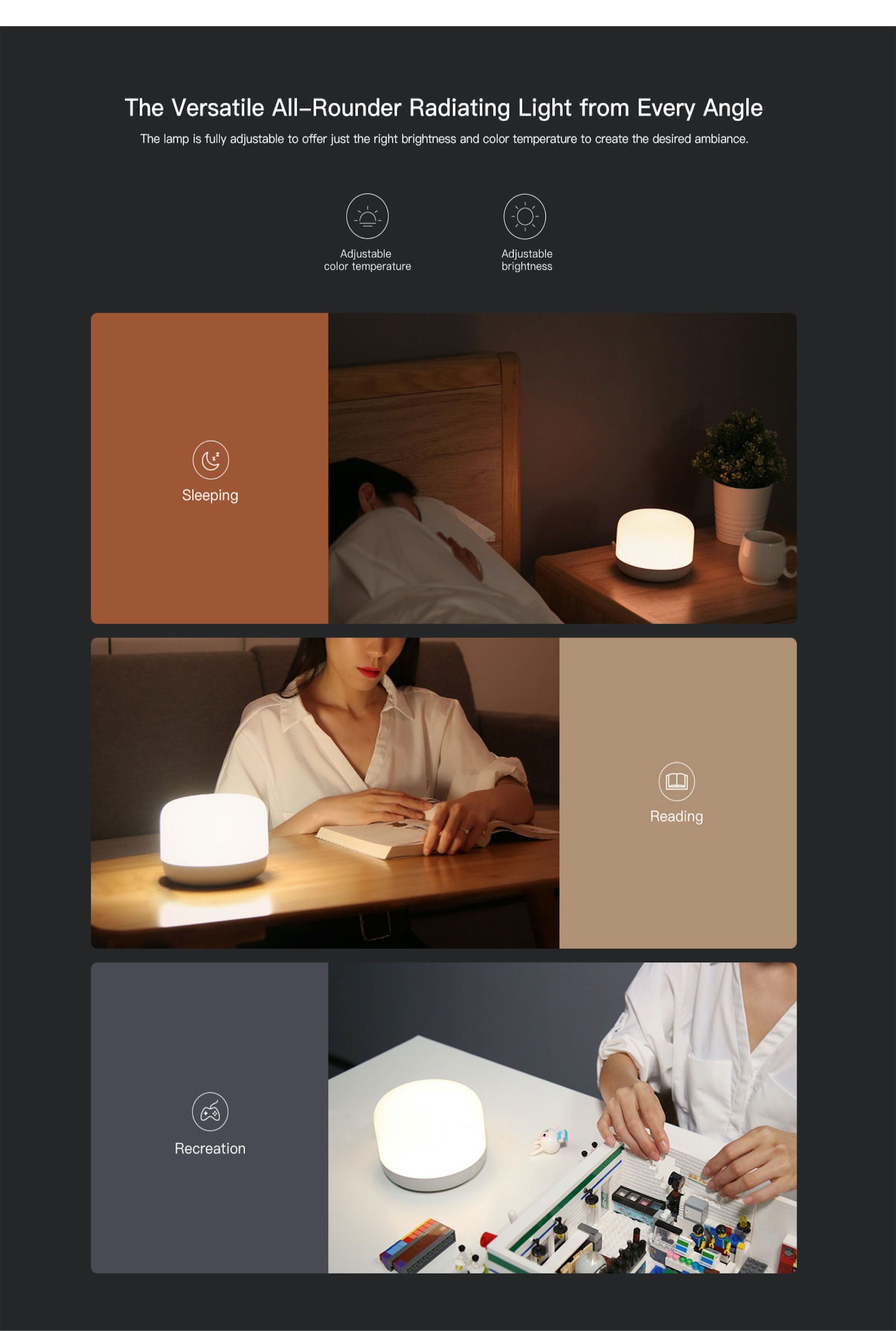 Yeelight LED Bedside Lamp Smart Table Light Homekit Google Voice Control Alexa